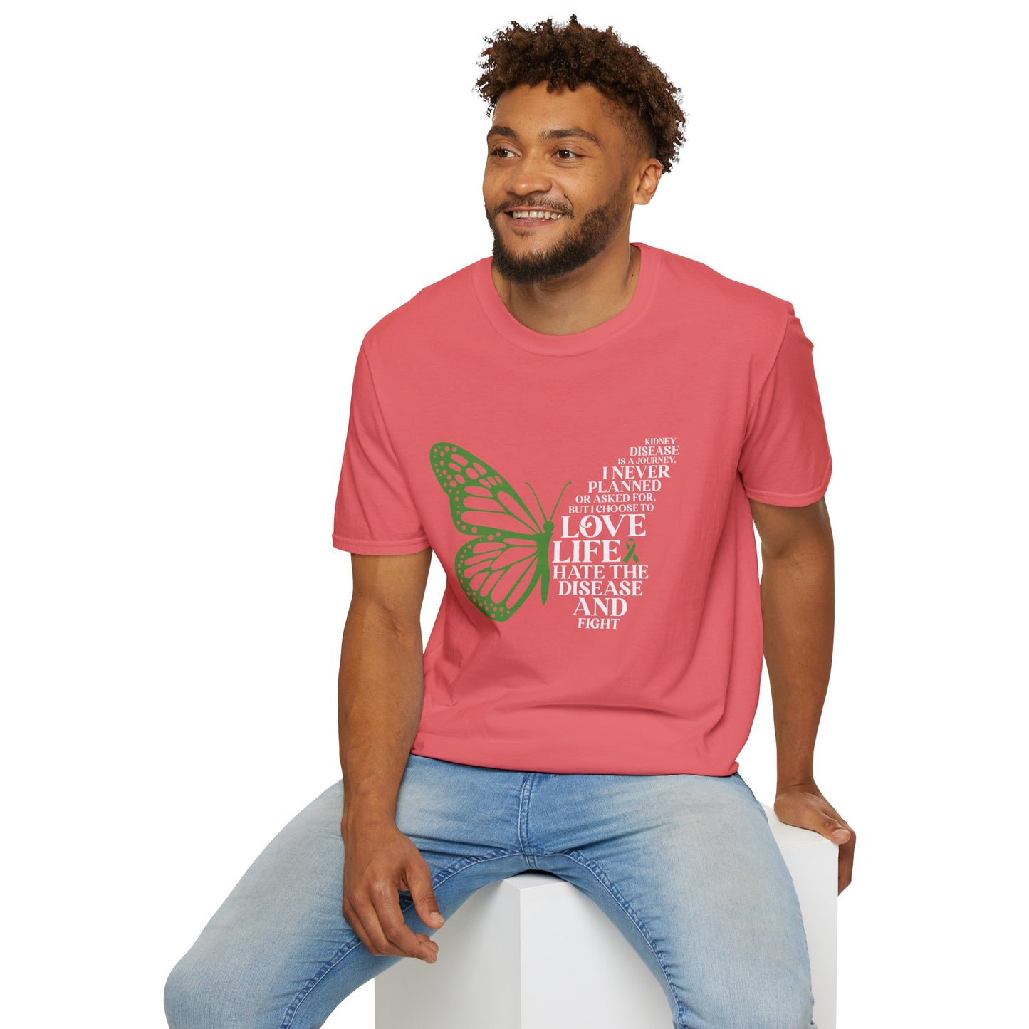 Kidney Disease Awareness White Lettering T-Shirt