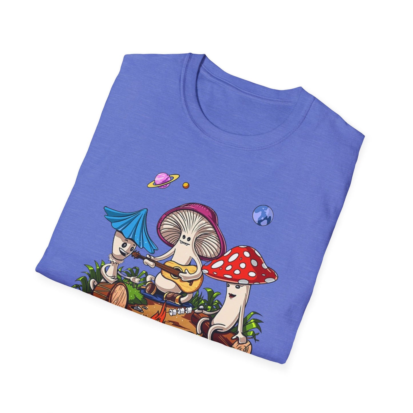Shrooms around a campfire - Unisex Softstyle T-Shirt