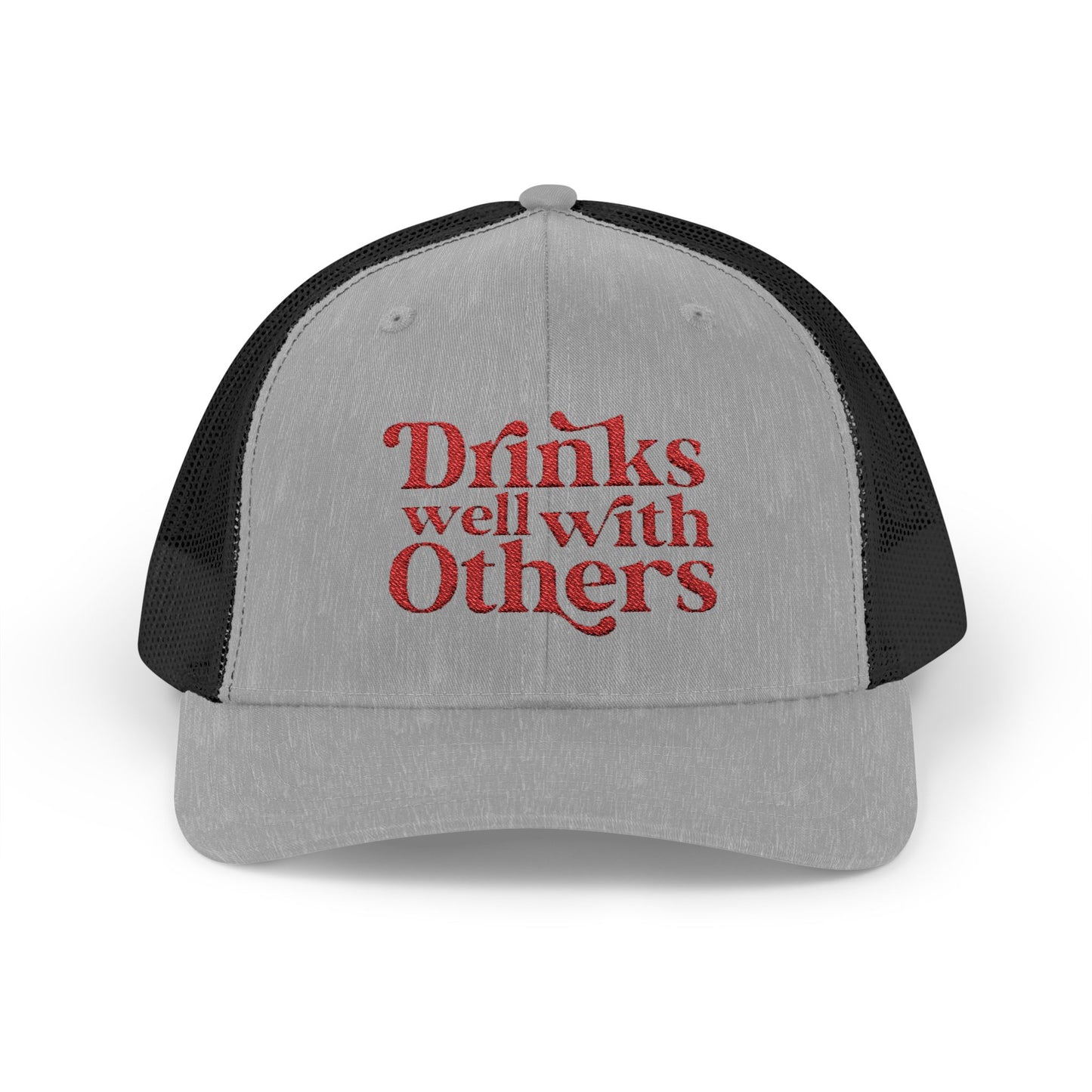 Humorous Snapback Trucker Cap - Perfect for Parties, Gatherings, and Gifts, Drinks Well with Others, Fun Hat, Funny Gift Idea, Casual Style