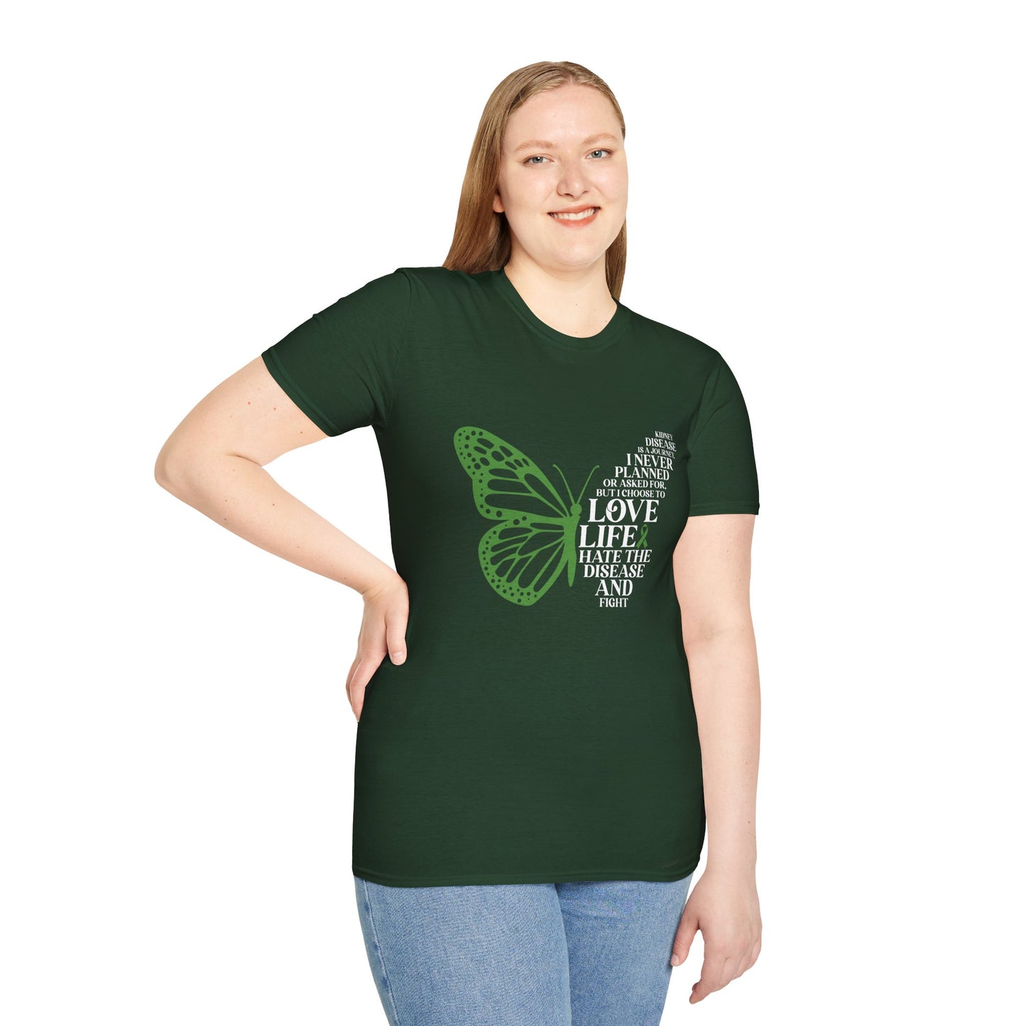 Kidney Disease Awareness White Lettering T-Shirt
