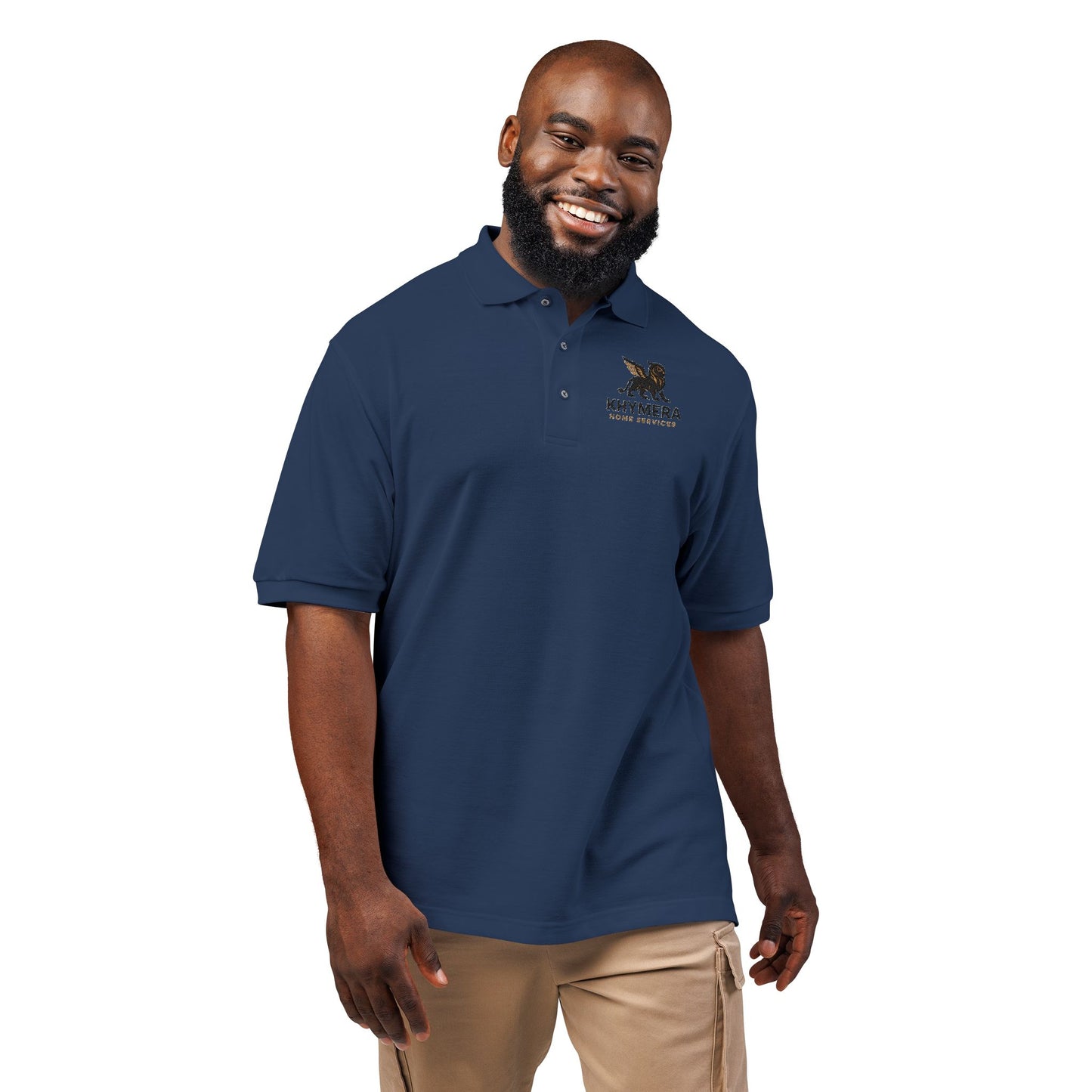 Khymera Home Services Elegant Embroidered Unisex Polo Shirt