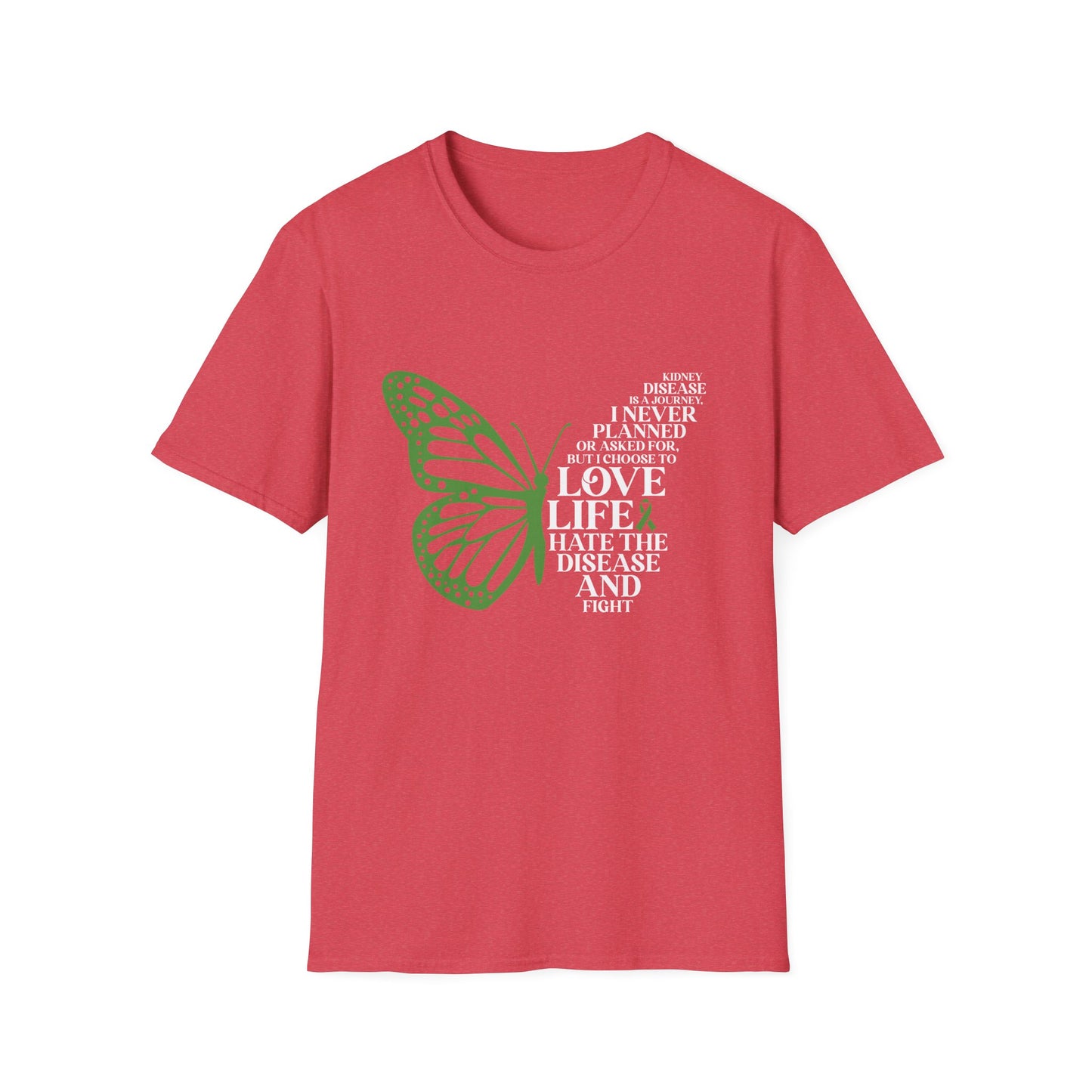 Kidney Disease Awareness White Lettering T-Shirt