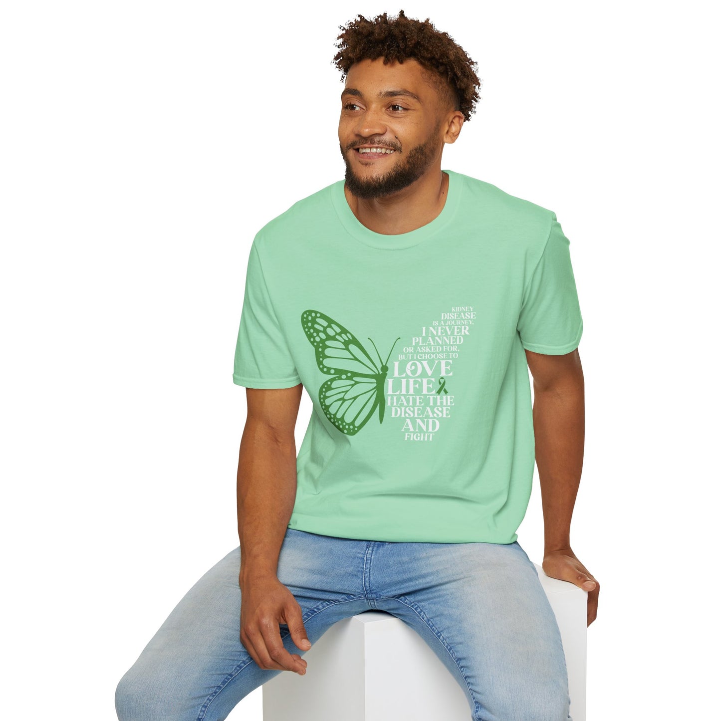 Kidney Disease Awareness White Lettering T-Shirt