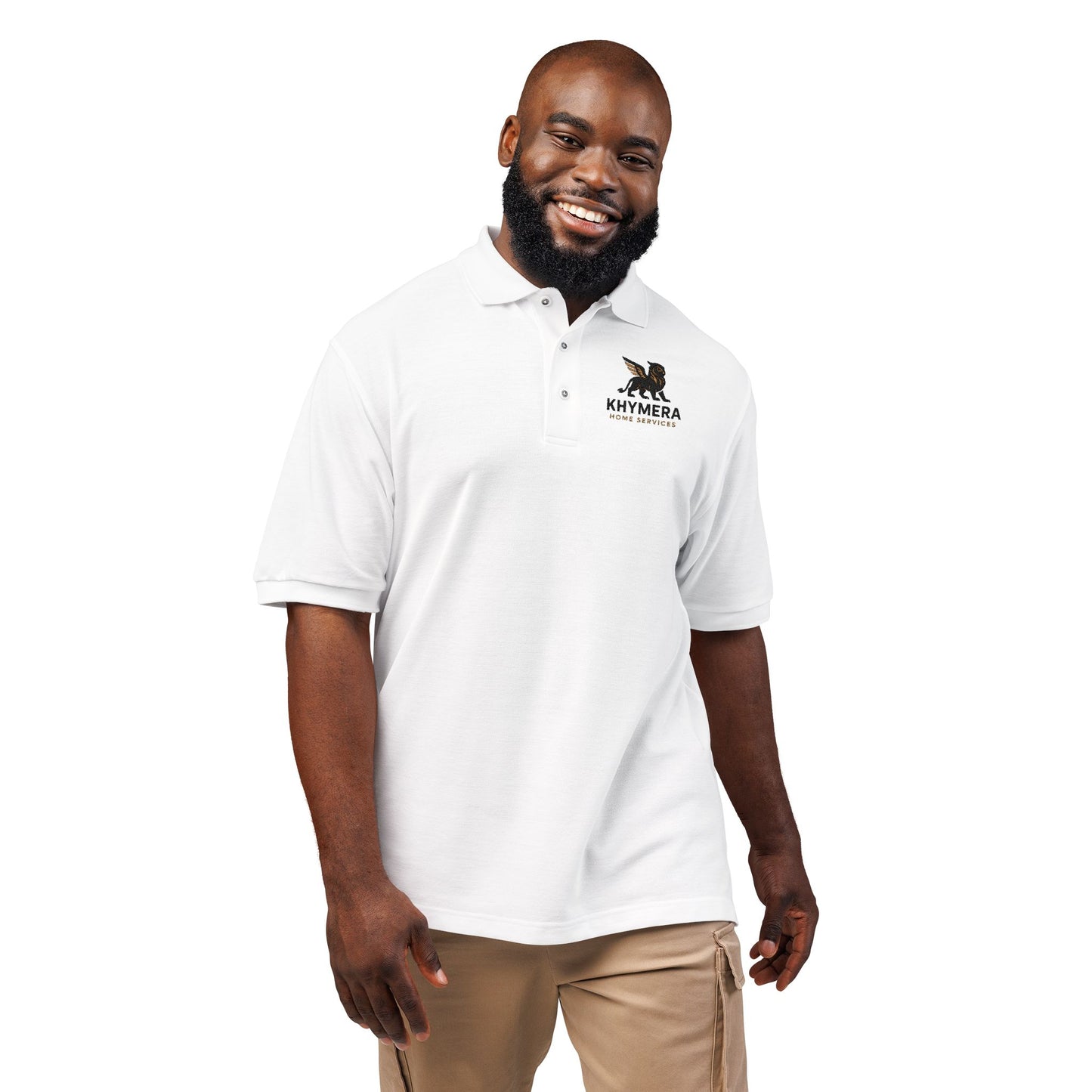 Khymera Home Services Elegant Embroidered Unisex Polo Shirt