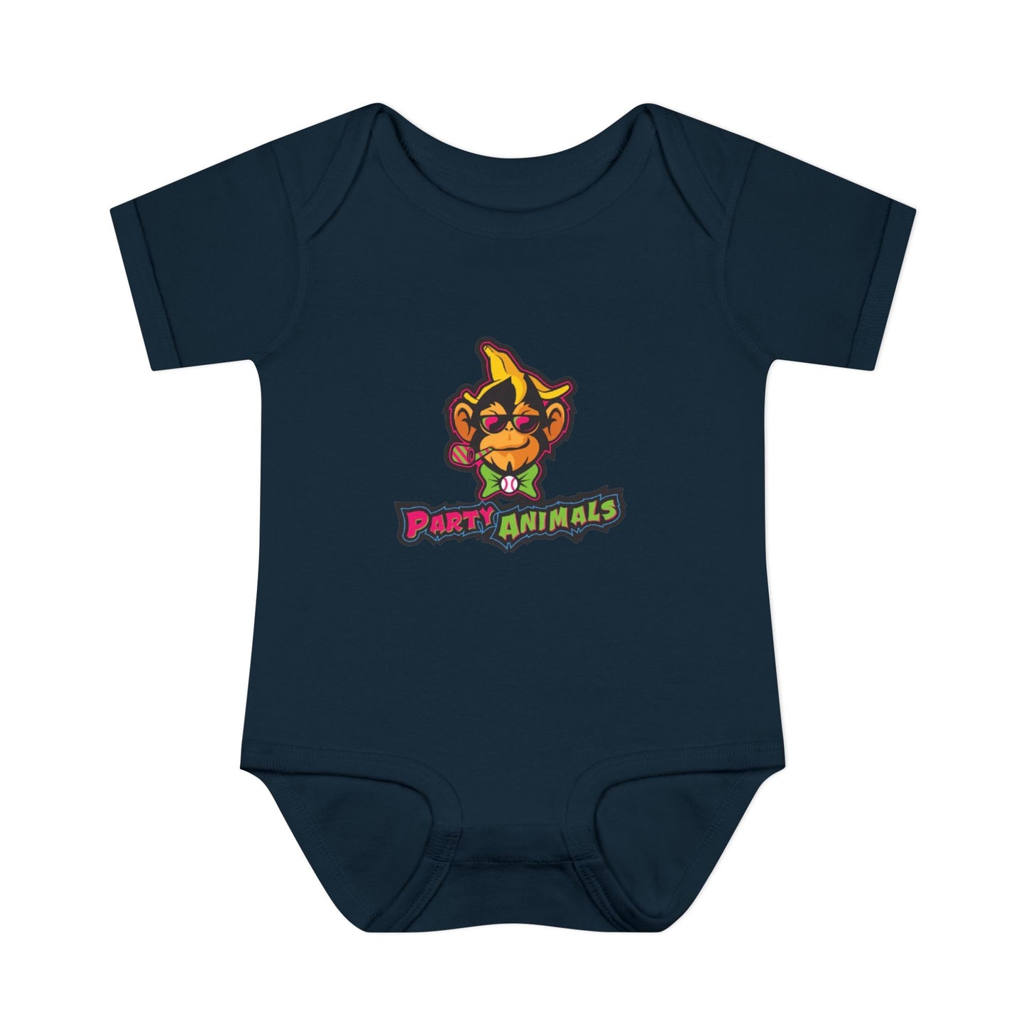 Onesie - Banana Ball League Team Party Animals Infant Baby Rib Bodysuit