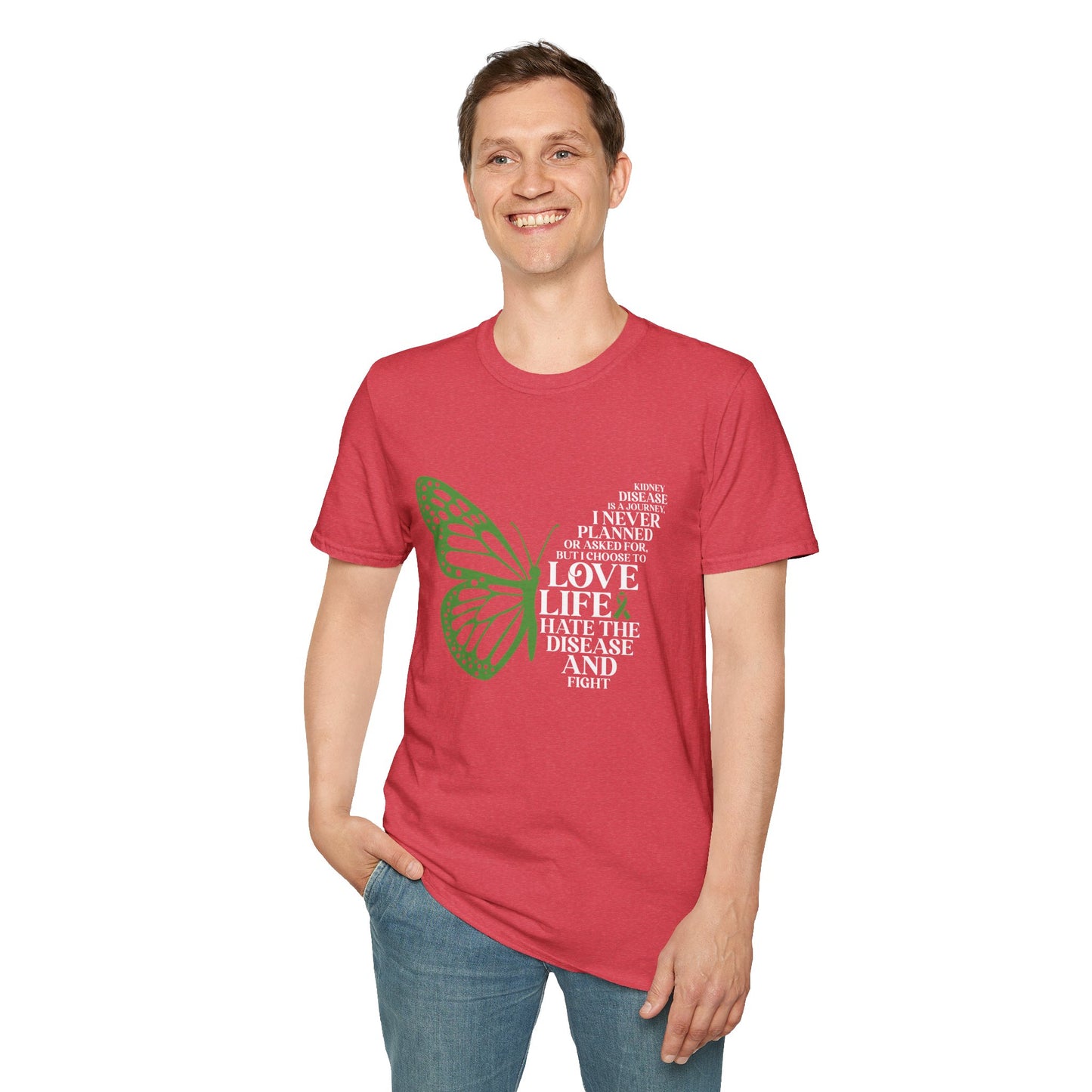 Kidney Disease Awareness White Lettering T-Shirt