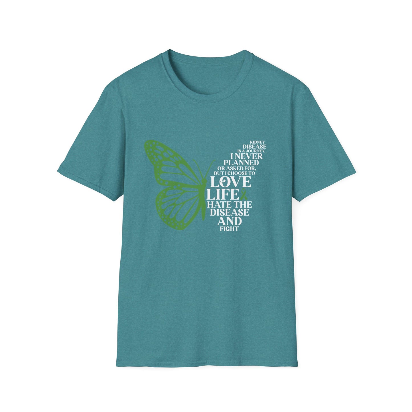 Kidney Disease Awareness White Lettering T-Shirt