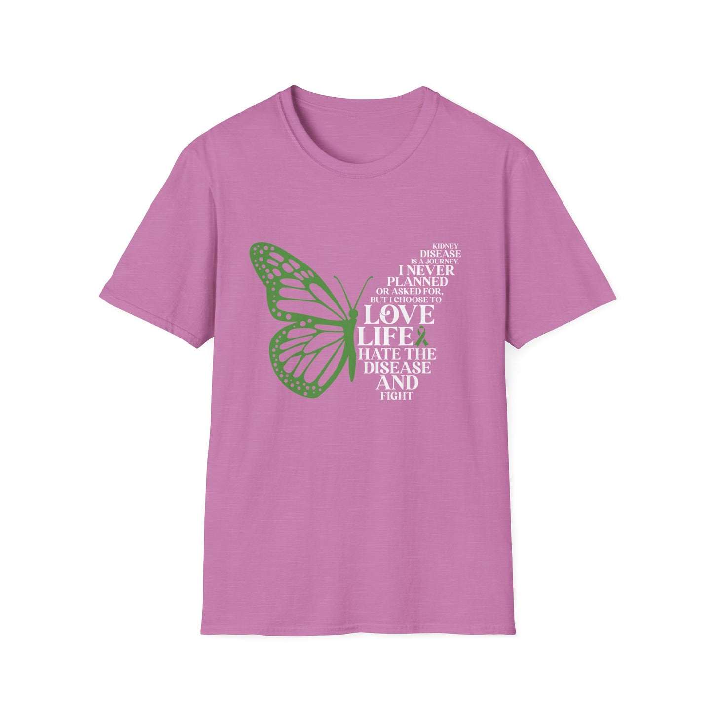 Kidney Disease Awareness White Lettering T-Shirt