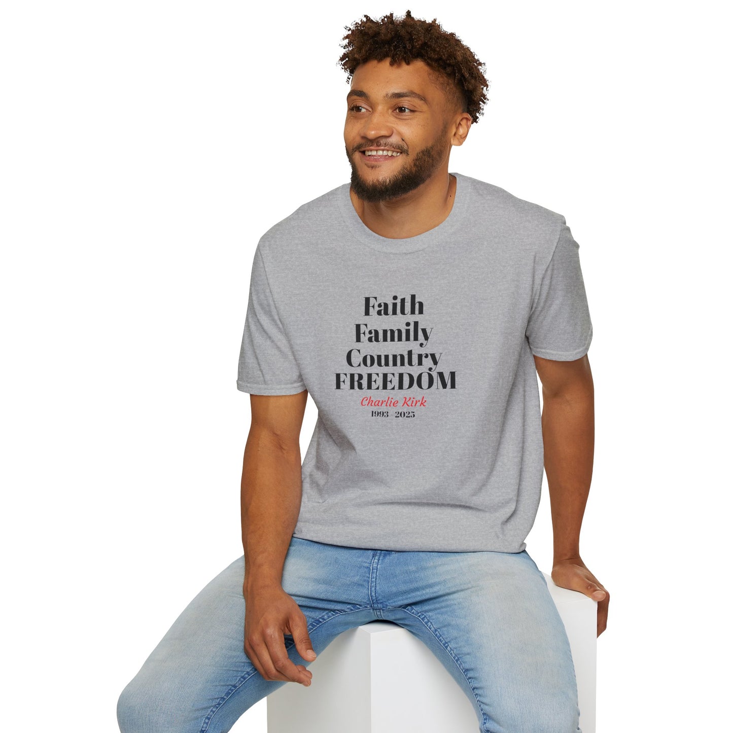 Charlie Kirk Faith Family Country Freedom Unisex T-Shirt