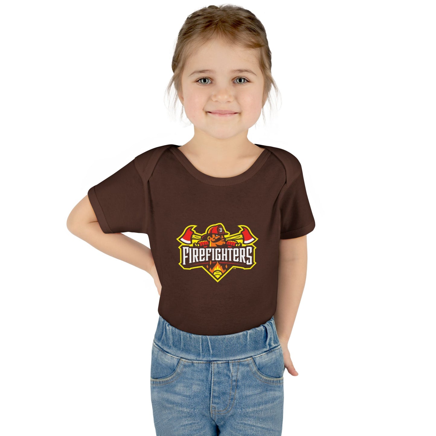 Baby Onesie - Banana Ball League Team Firefighters Design