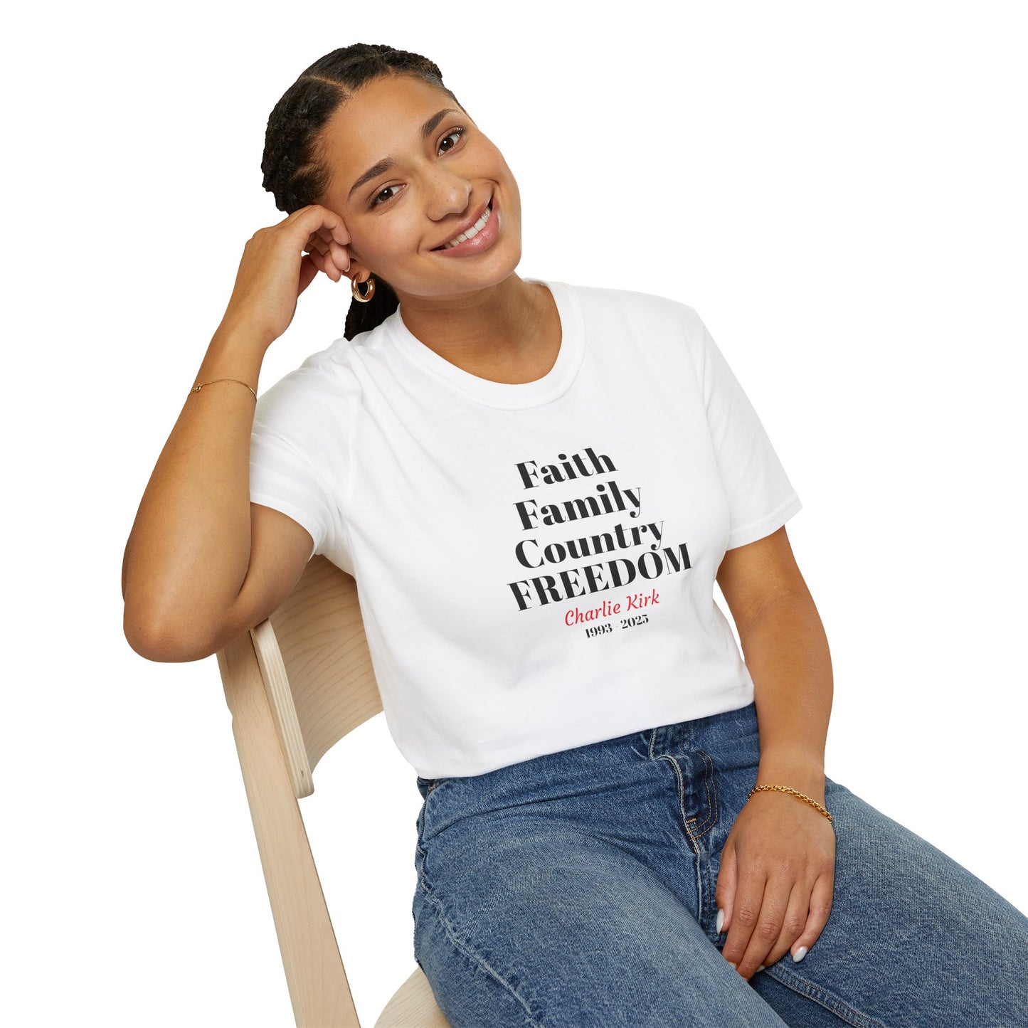 Charlie Kirk Faith Family Country Freedom Unisex T-Shirt