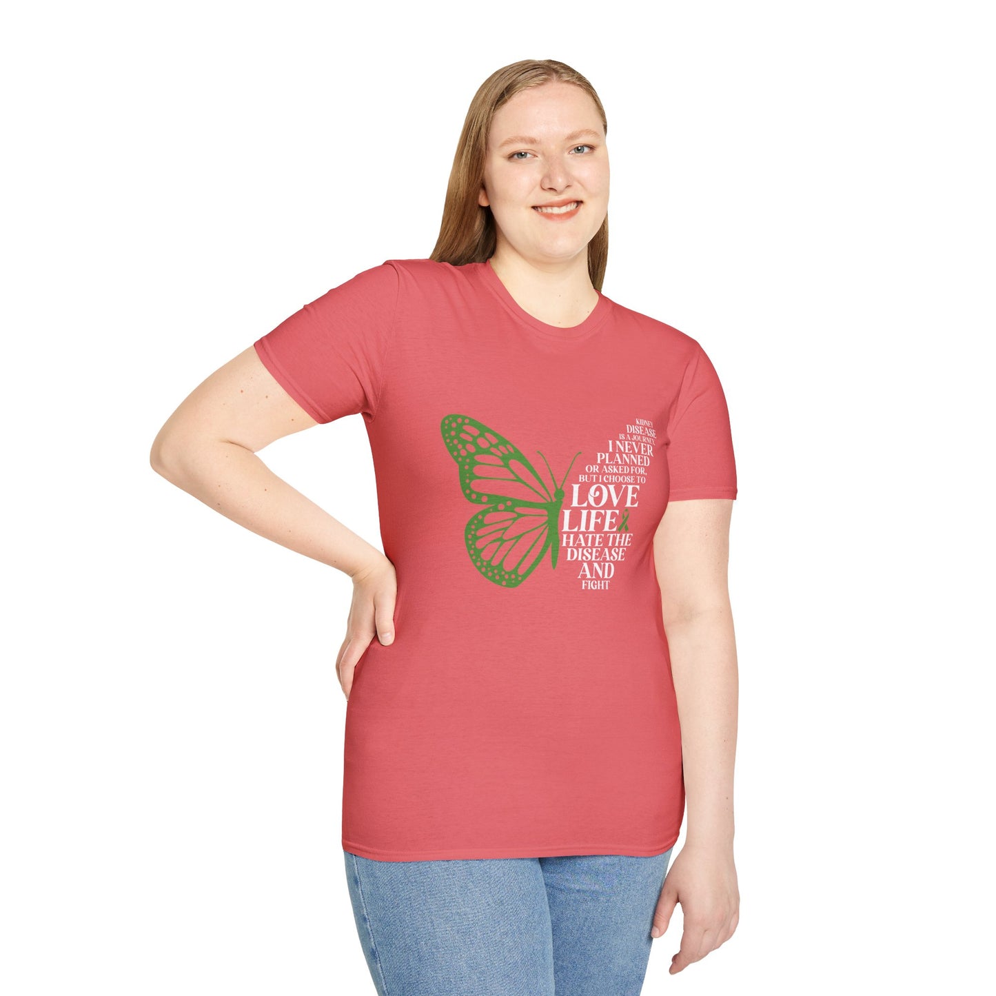 Kidney Disease Awareness White Lettering T-Shirt