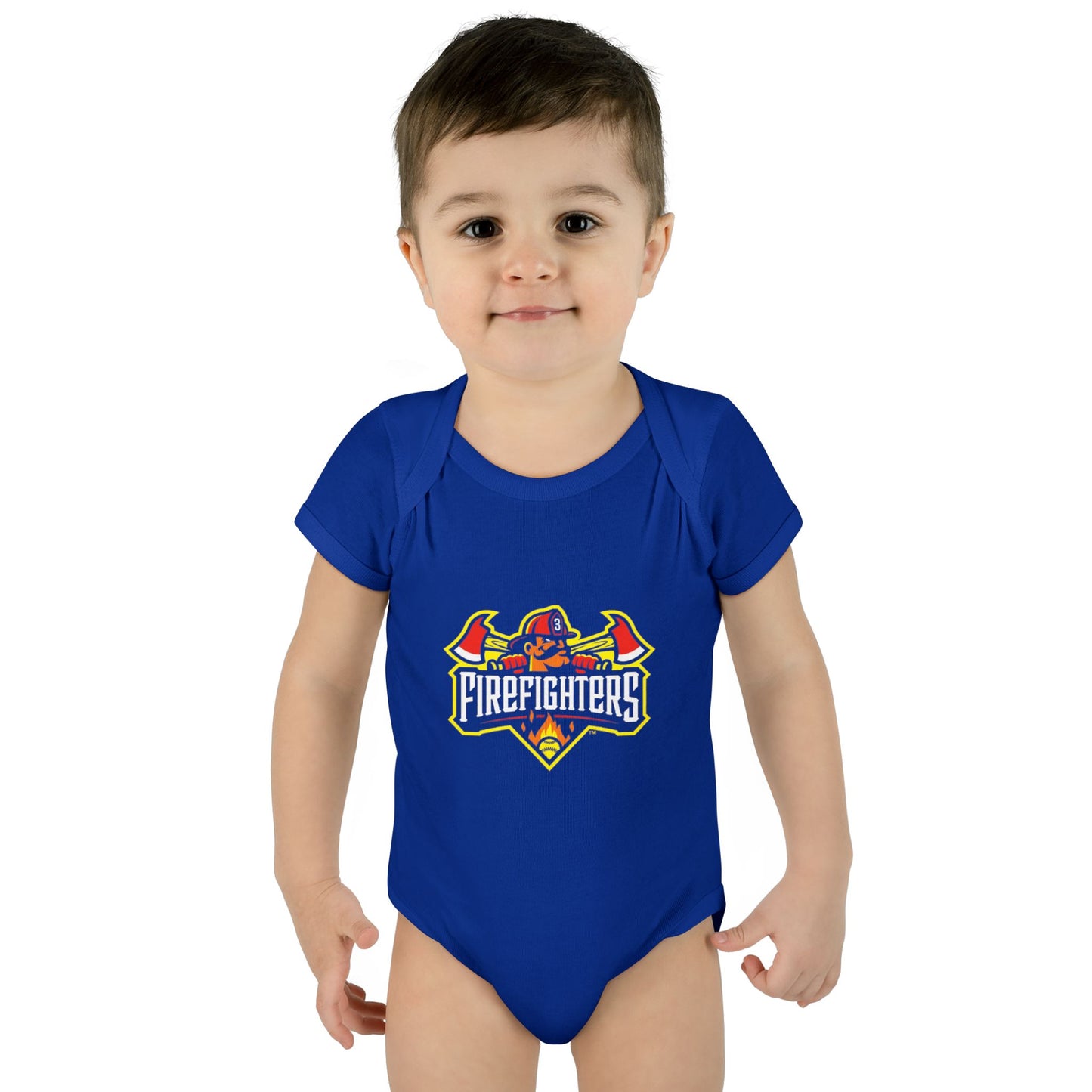 Baby Onesie - Banana Ball League Team Firefighters Design