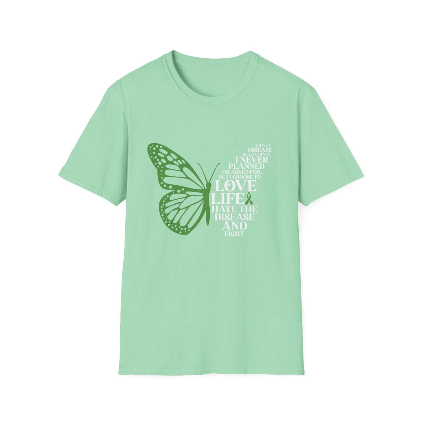 Kidney Disease Awareness White Lettering T-Shirt