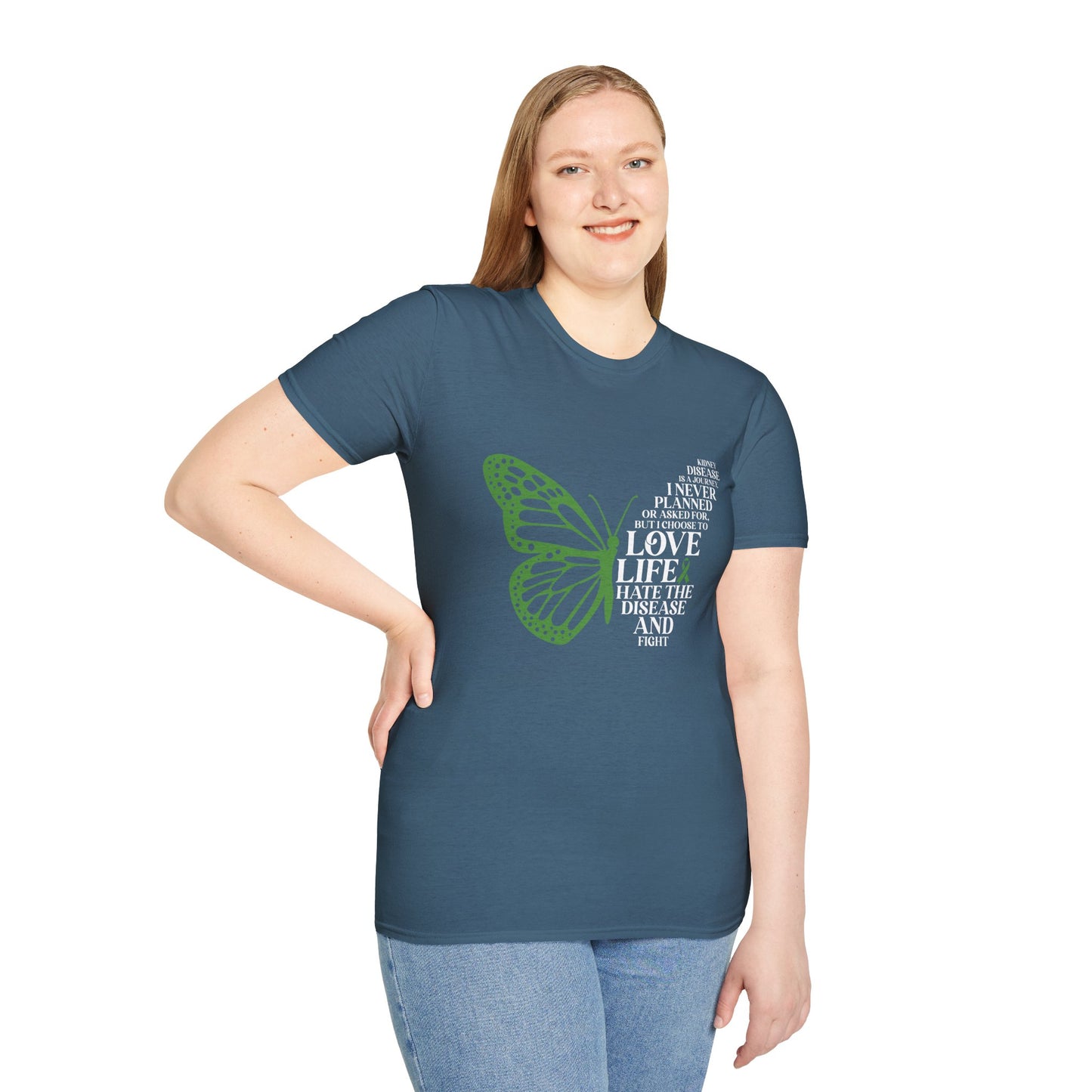 Kidney Disease Awareness White Lettering T-Shirt