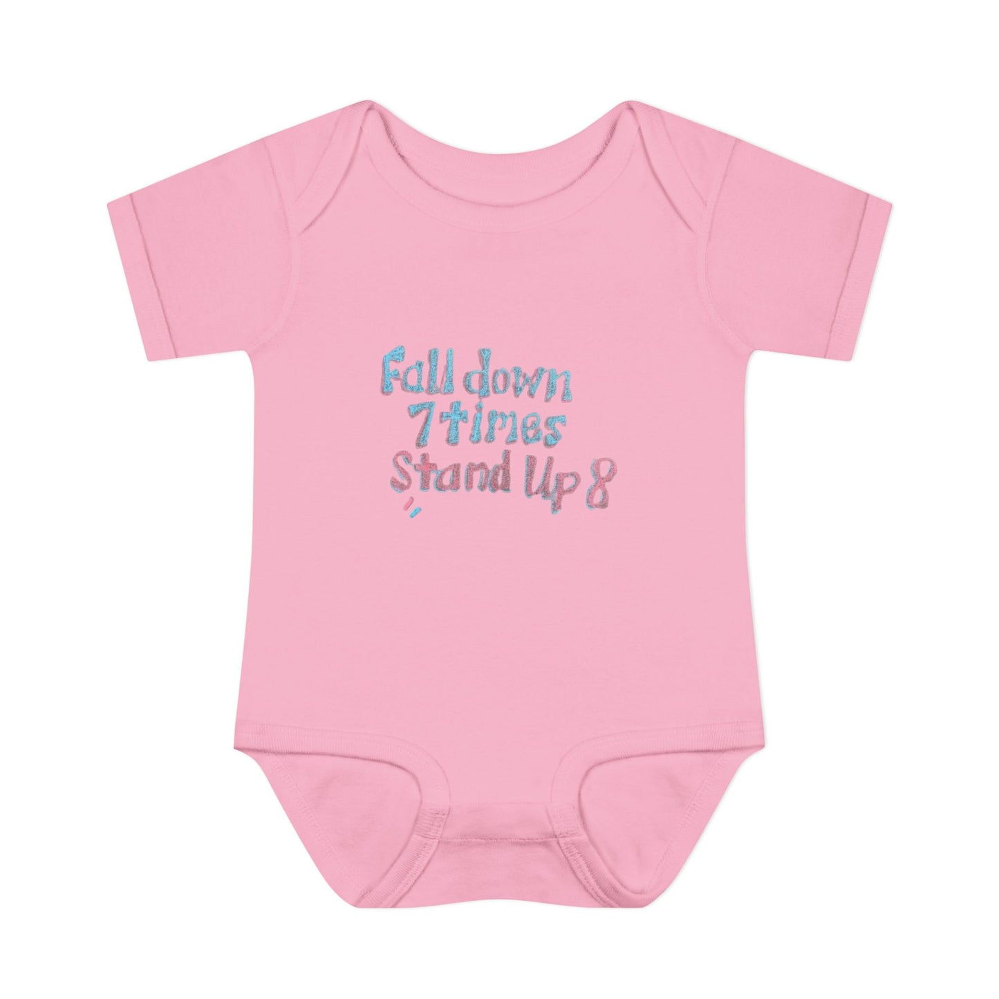Infant Onesie - Fall Down 7 Times Stand Up 8 Bodysuit for Babies