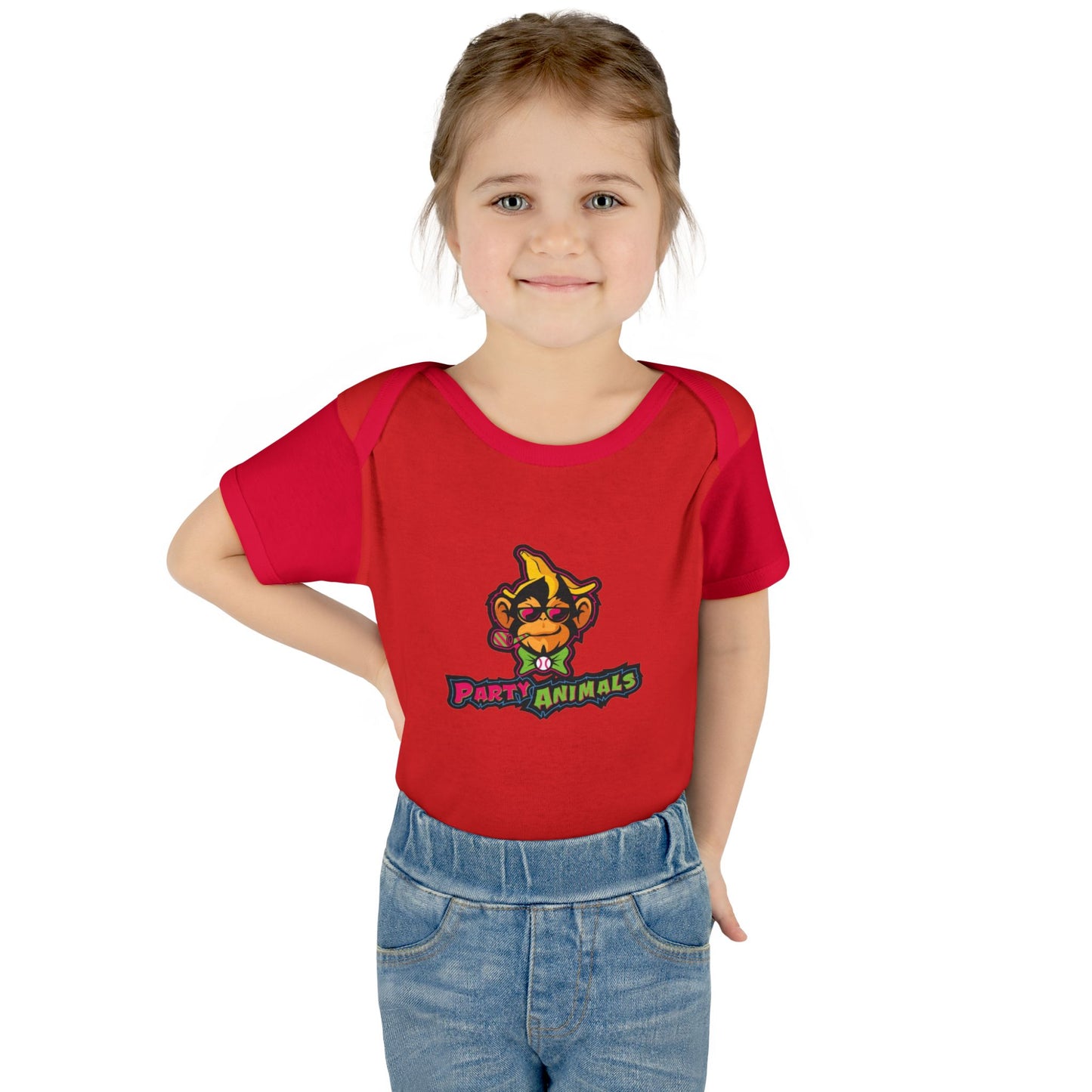 Onesie - Banana Ball League Team Party Animals Infant Baby Rib Bodysuit