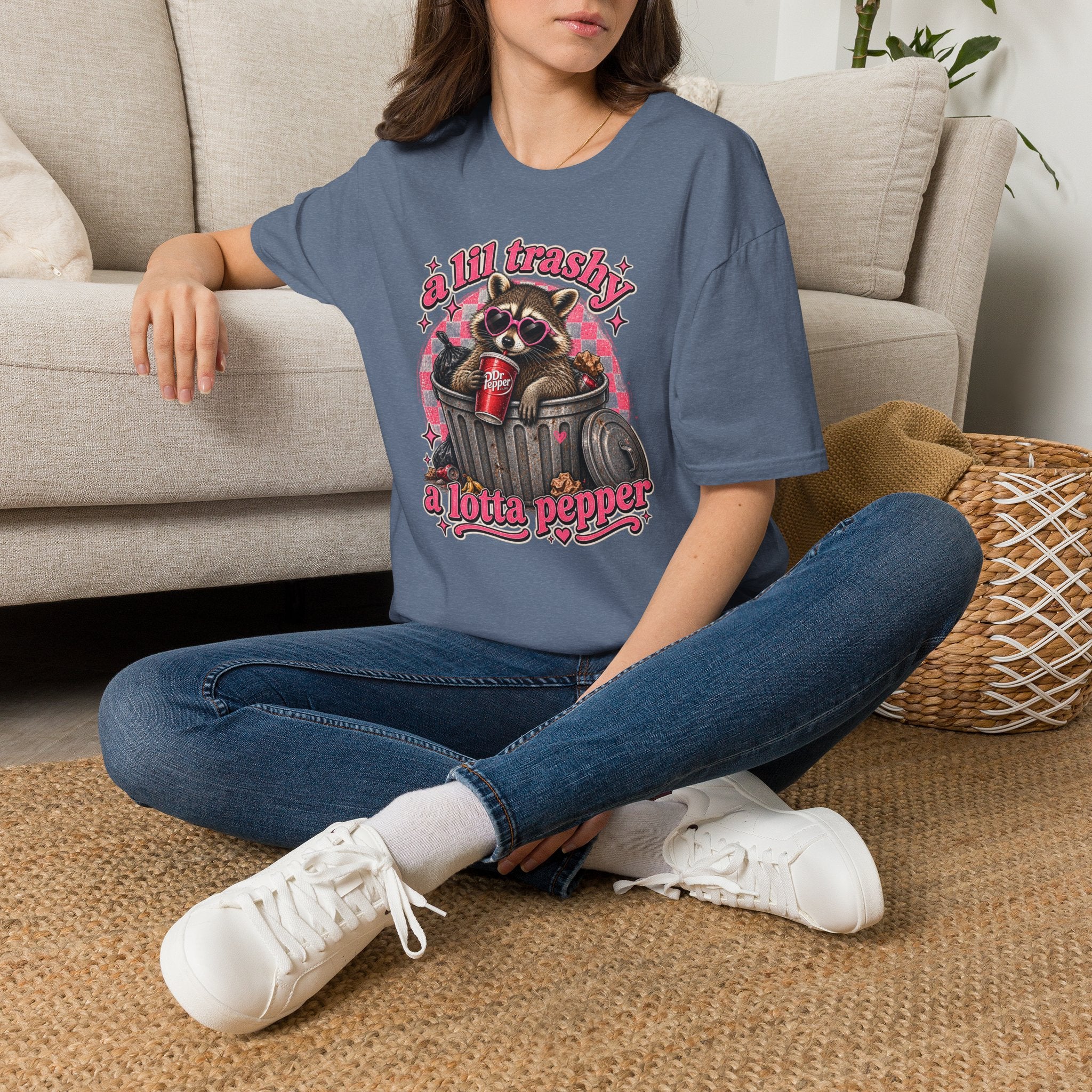 A Lil Trashy, A Lotta Pepper Raccoon Tee 🦝🥤