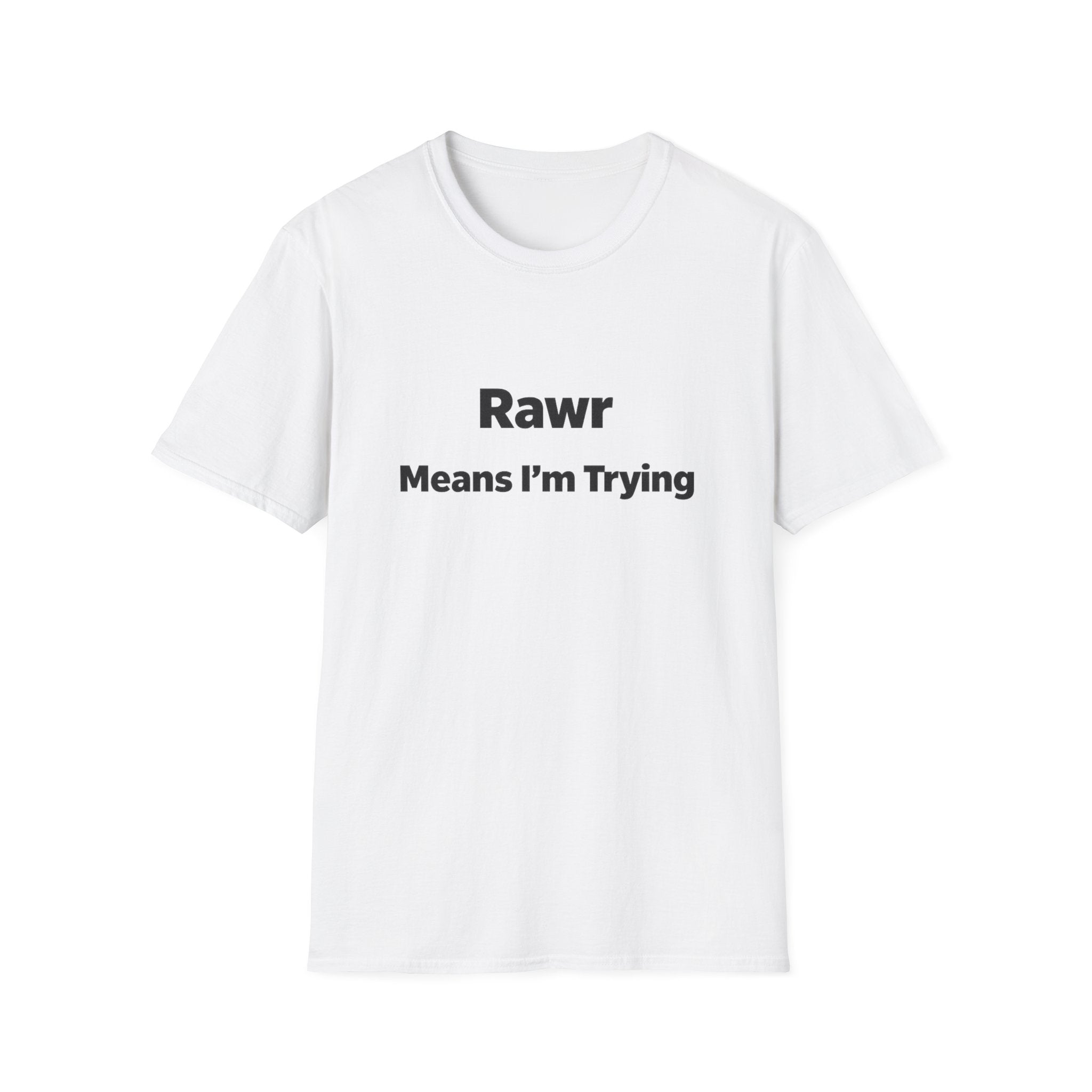 "Rawr Means I’m Trying" T-Shirt — Cute Funny Graphic Tee