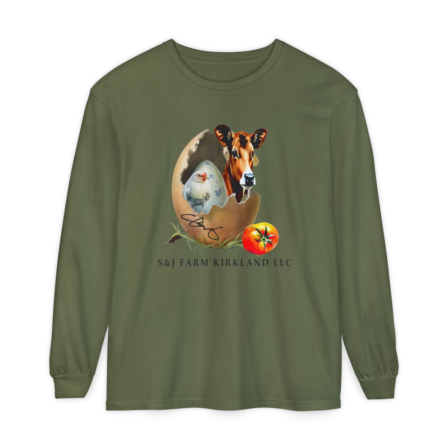S&J Farm Kirkland LLC - Unisex Garment-dyed Long Sleeve T-Shirt