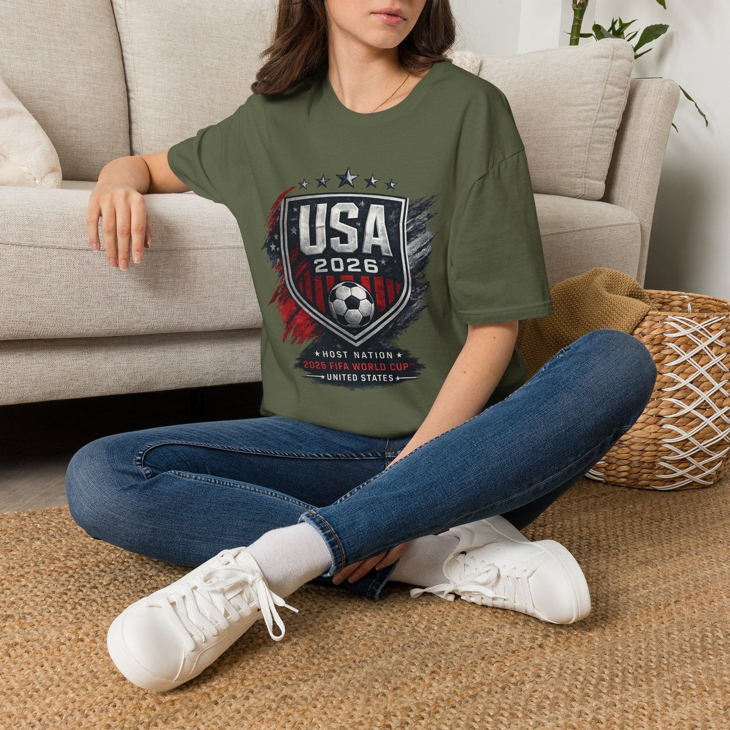 USA 2026 Soccer Shield T‑Shirt — Men’s Women’s American World Cup Supporter Tee