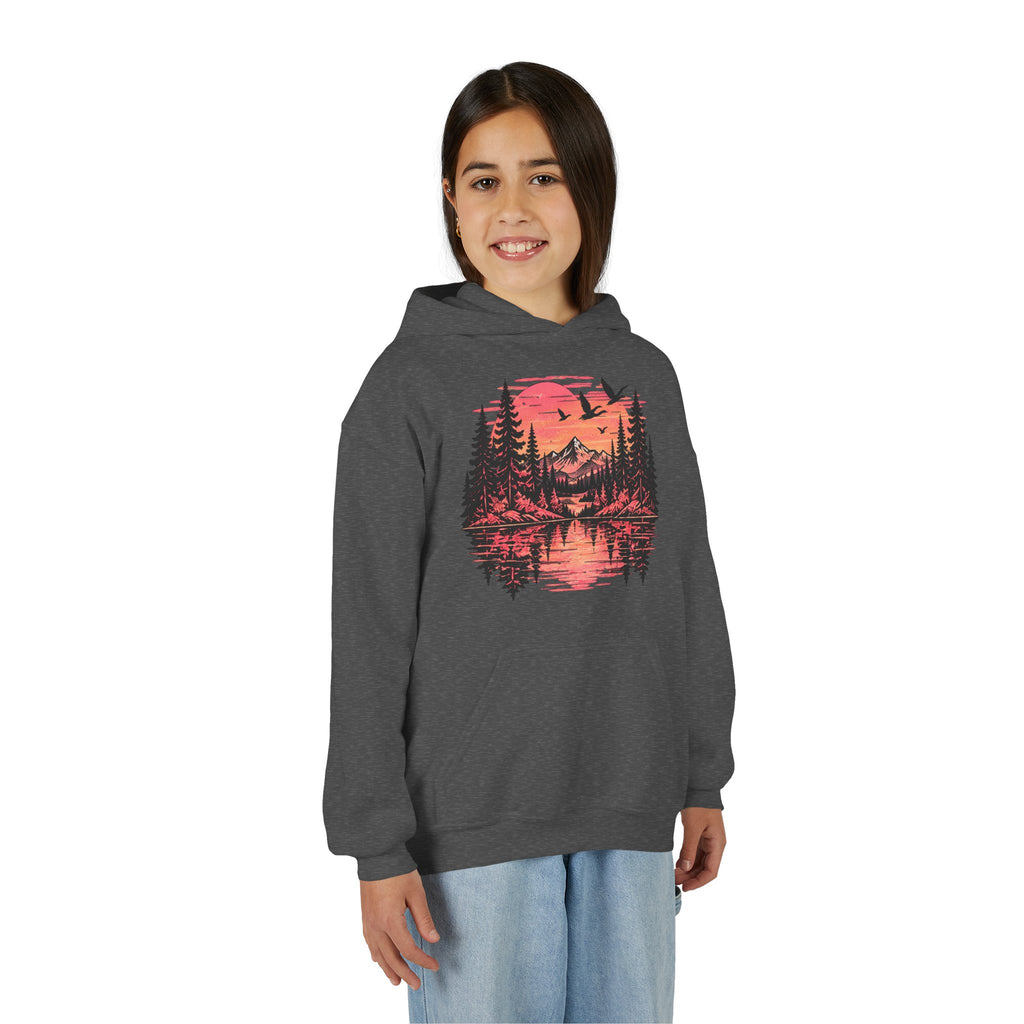 Wild Sunset Mountain Youth Hoodie