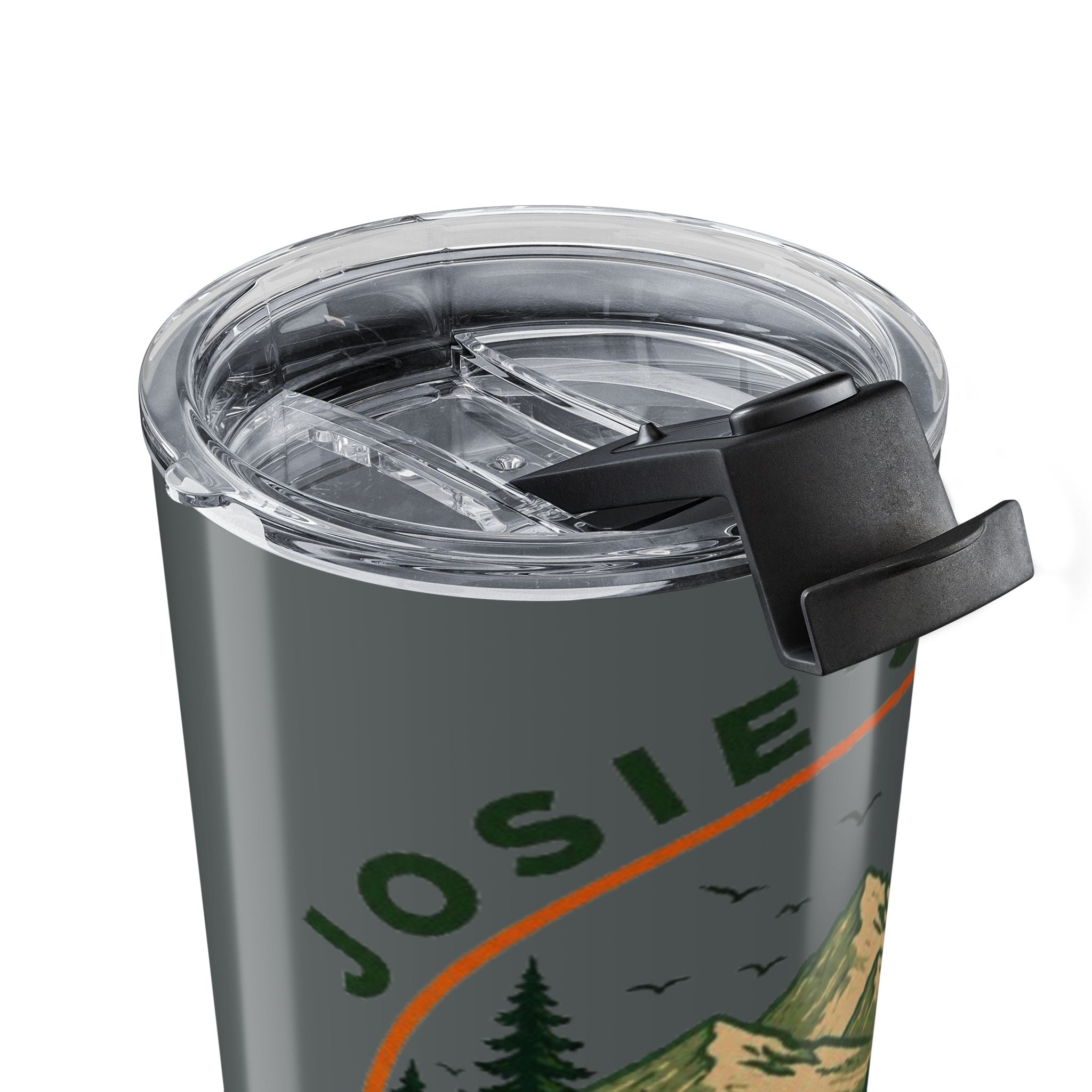 20oz Camping Tumbler - Mountain Campfire Adventure Travel Mug