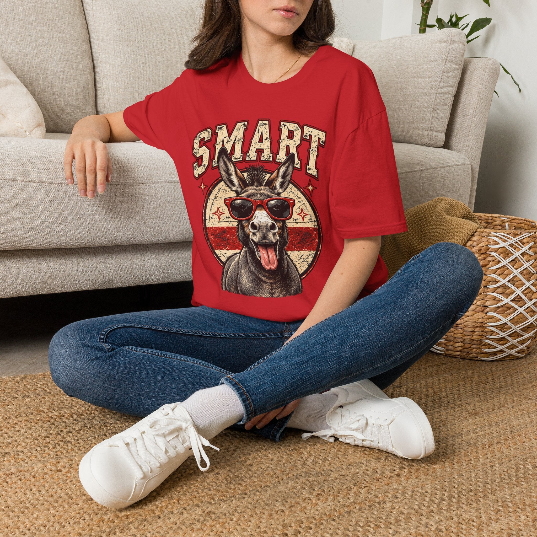 Smart Ass – Funny Donkey Vintage Graphic Tee