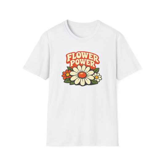 Retro Flower Power Graphic T-Shirt — Vintage 60s Floral Vibe