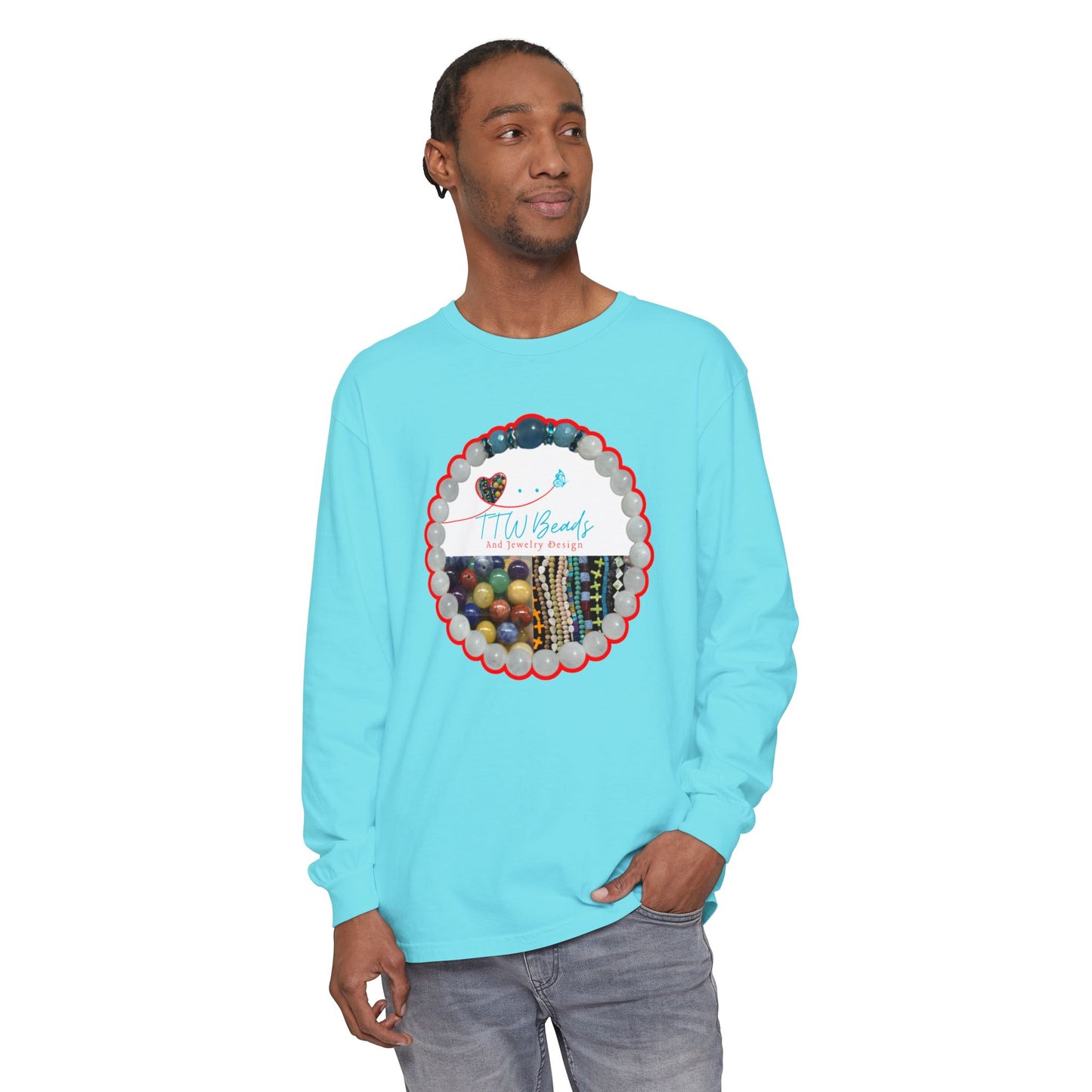 TTW Beads and Gould Creek Farm Vibrant Long Sleeve T-Shirt for Artists and Farmers