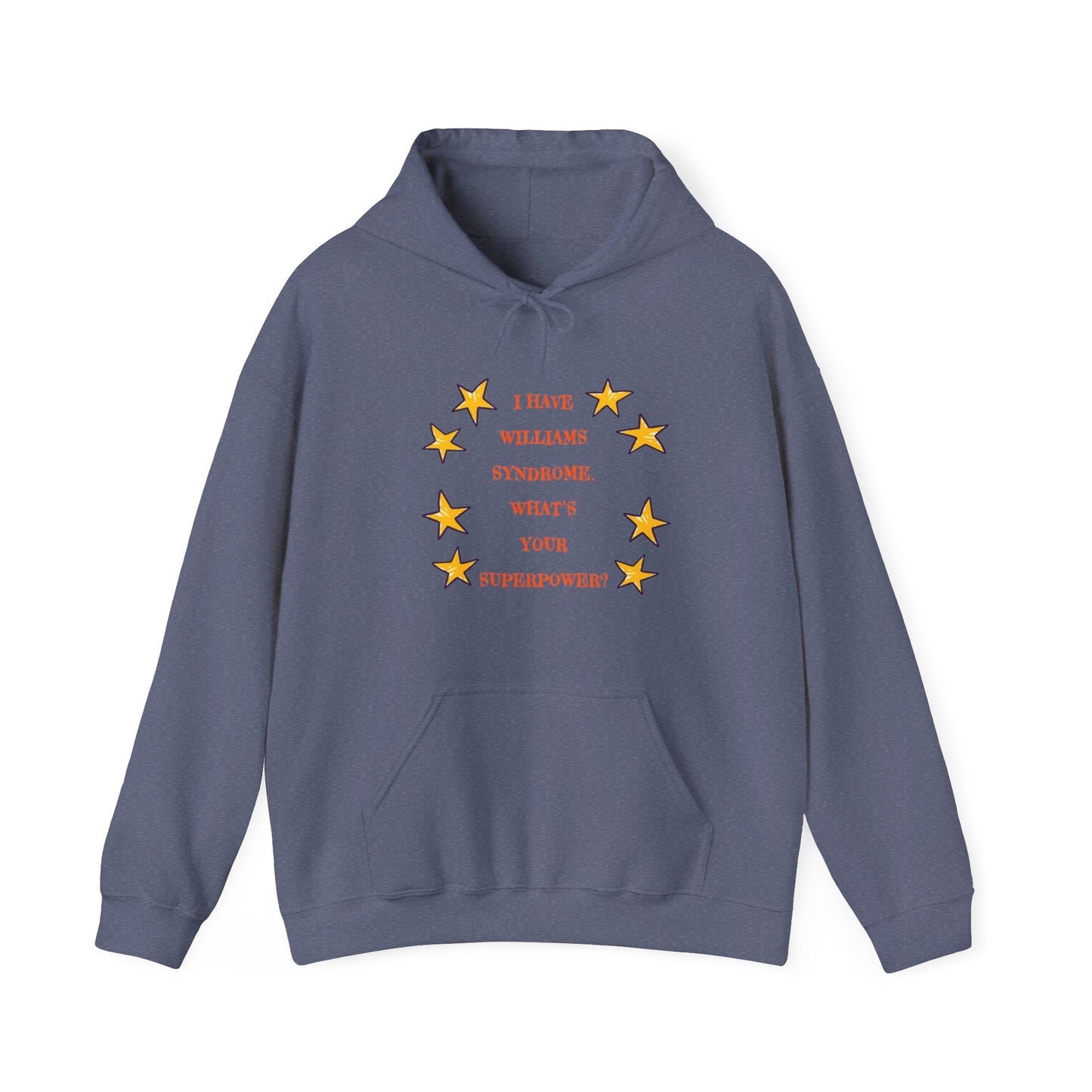 Williams Syndrome Superpower Stars - Unisex Heavy Blend™ Hooded Sweatshirt