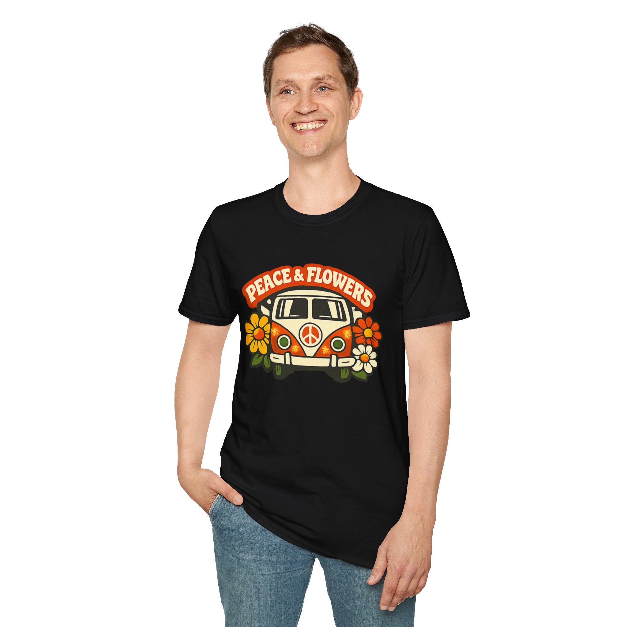 Hippie Van Peace & Flowers T-Shirt