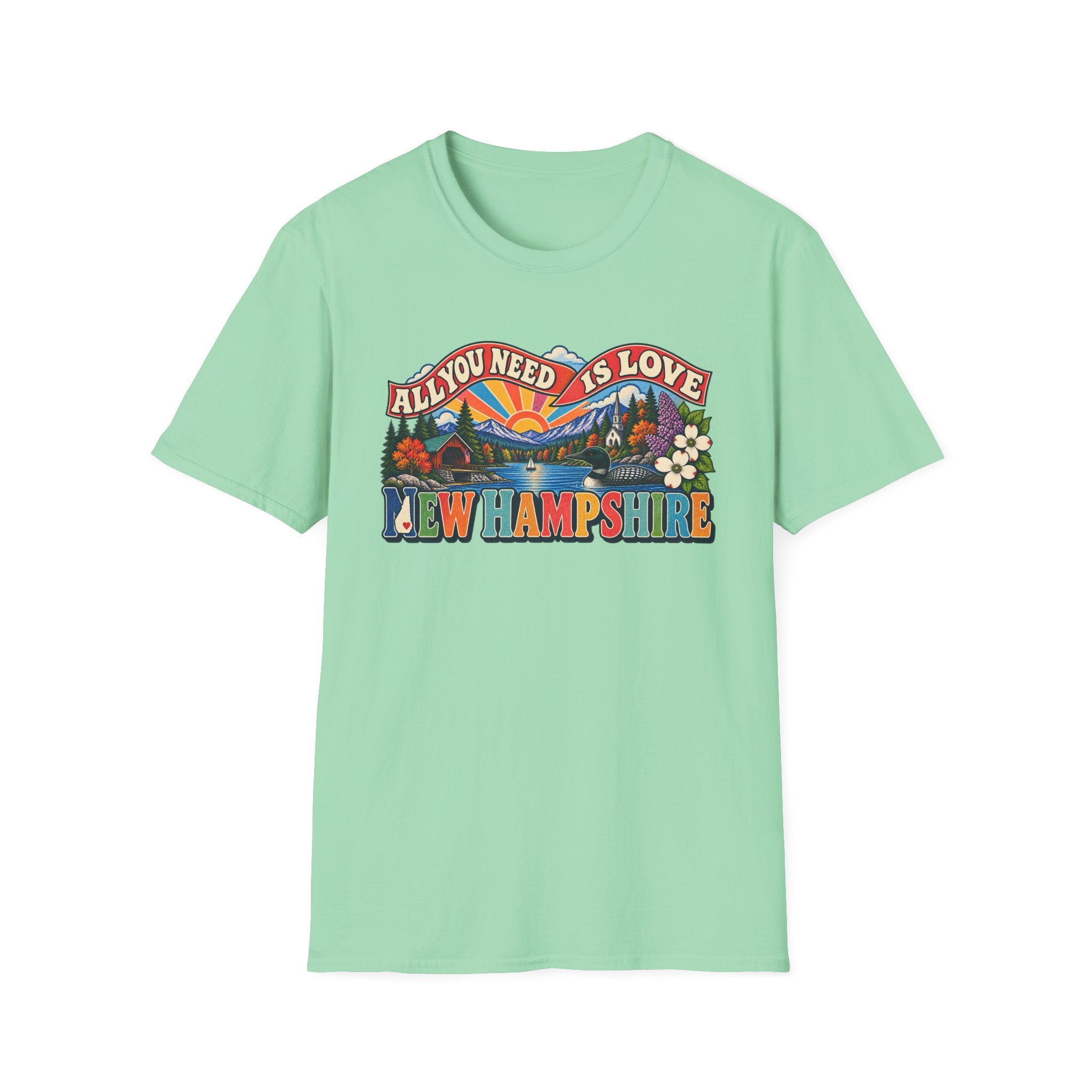New Hampshire Retro 'All You Need Is Love' T-Shirt