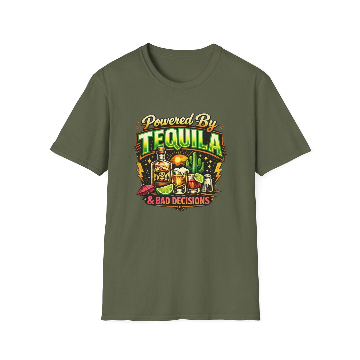 Tequila & Bad Decisions T-Shirt — Funny Bar Party Drinking Tee
