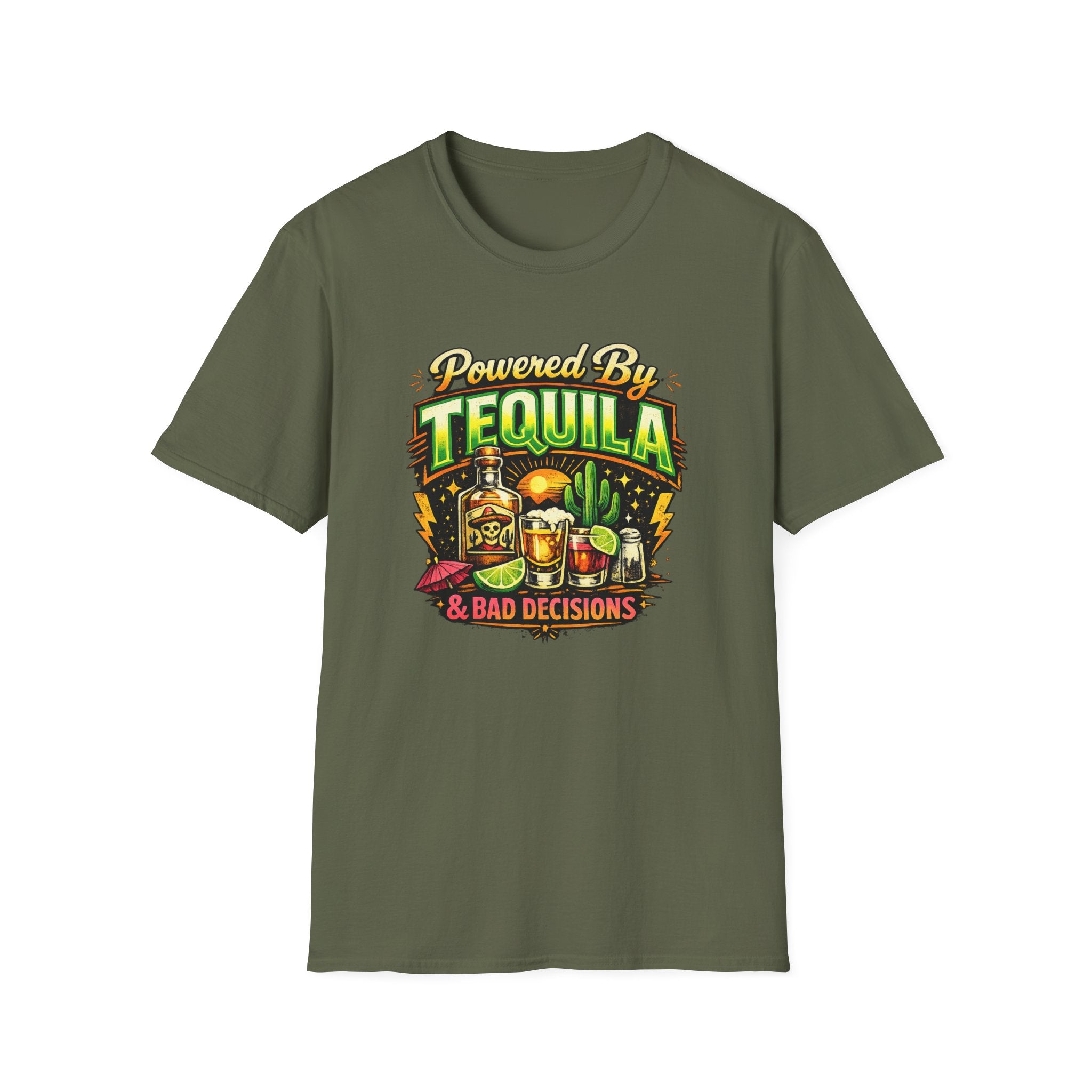 Tequila & Bad Decisions T-Shirt — Funny Bar Party Drinking Tee
