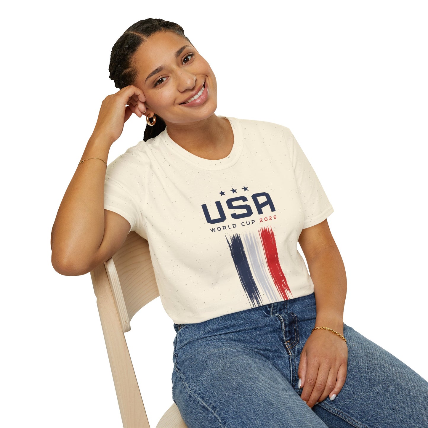 USA World Cup 2026 T-Shirt — Patriotic Red White Blue Soccer Fan Tee