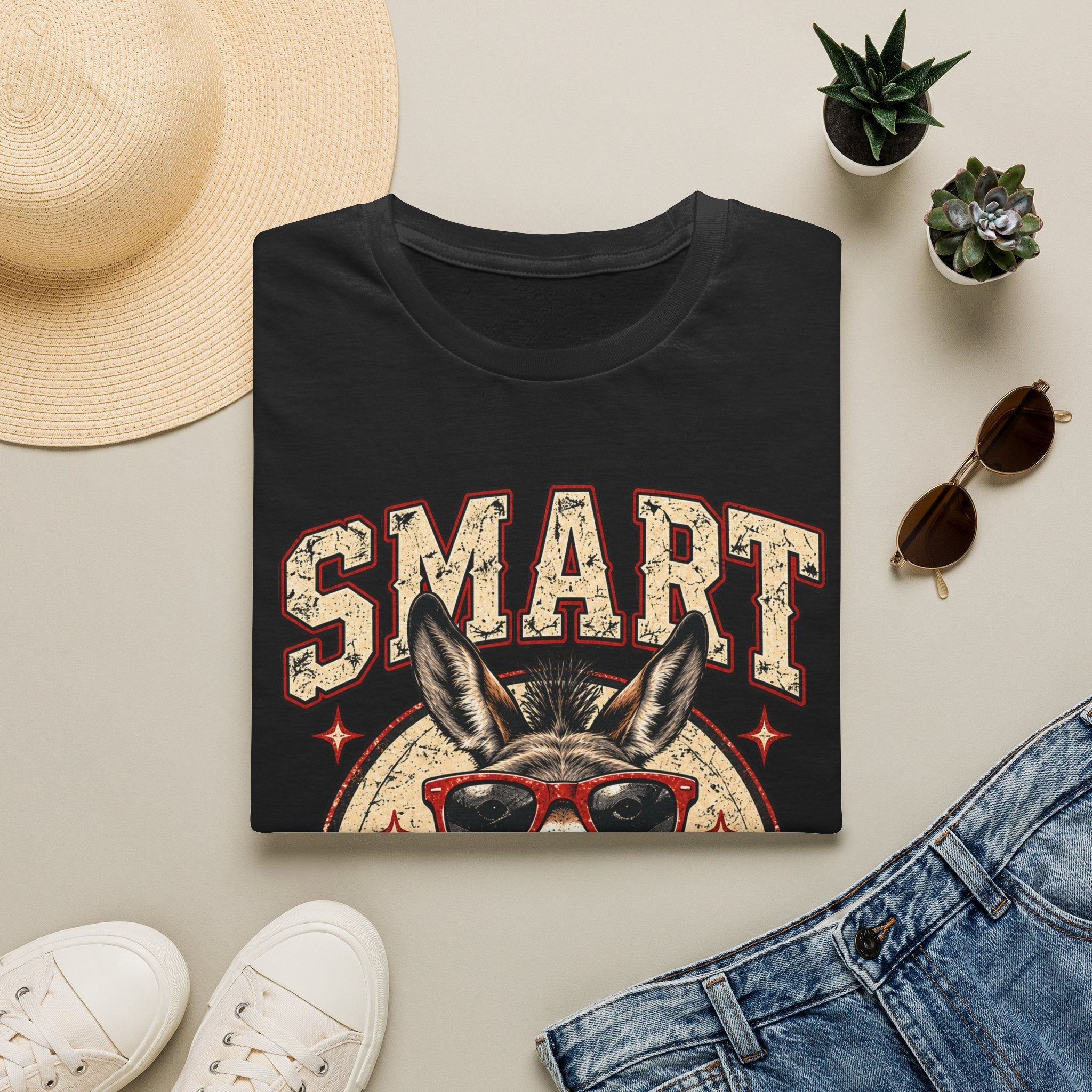 Smart Ass – Funny Donkey Vintage Graphic Tee