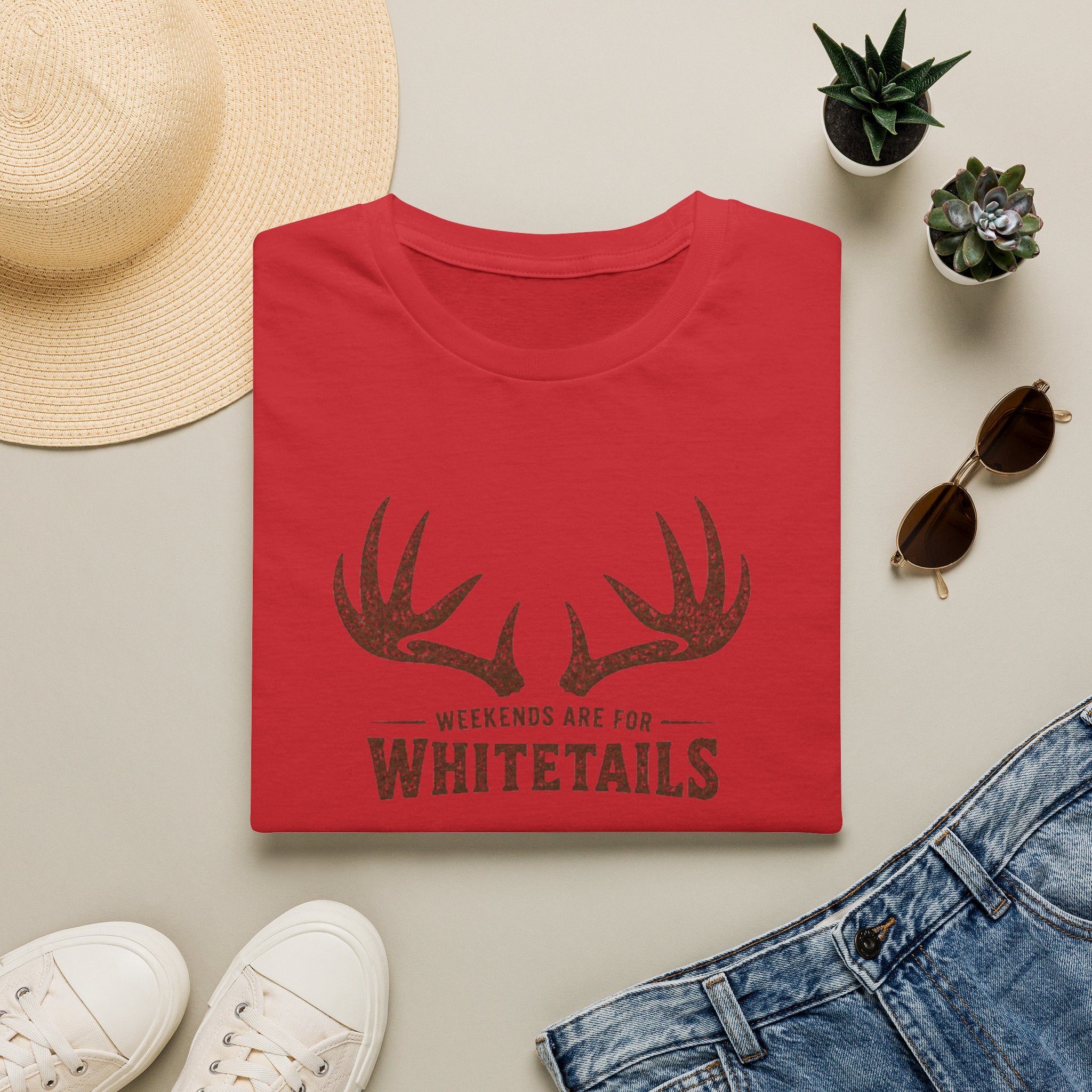 Whitetails Antler Tee — "Weekends Are For Whitetails" Hunting T‑Shirt