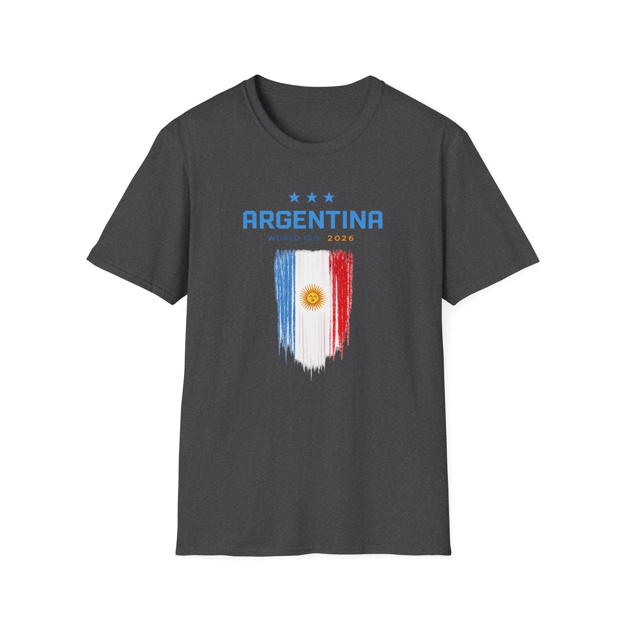 Argentina World Cup T-Shirt – Distressed Flag & Crest Soccer Tee