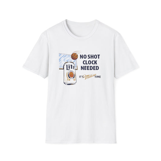 Miller Lite "No Shot Clock Needed" Basketball T-Shirt