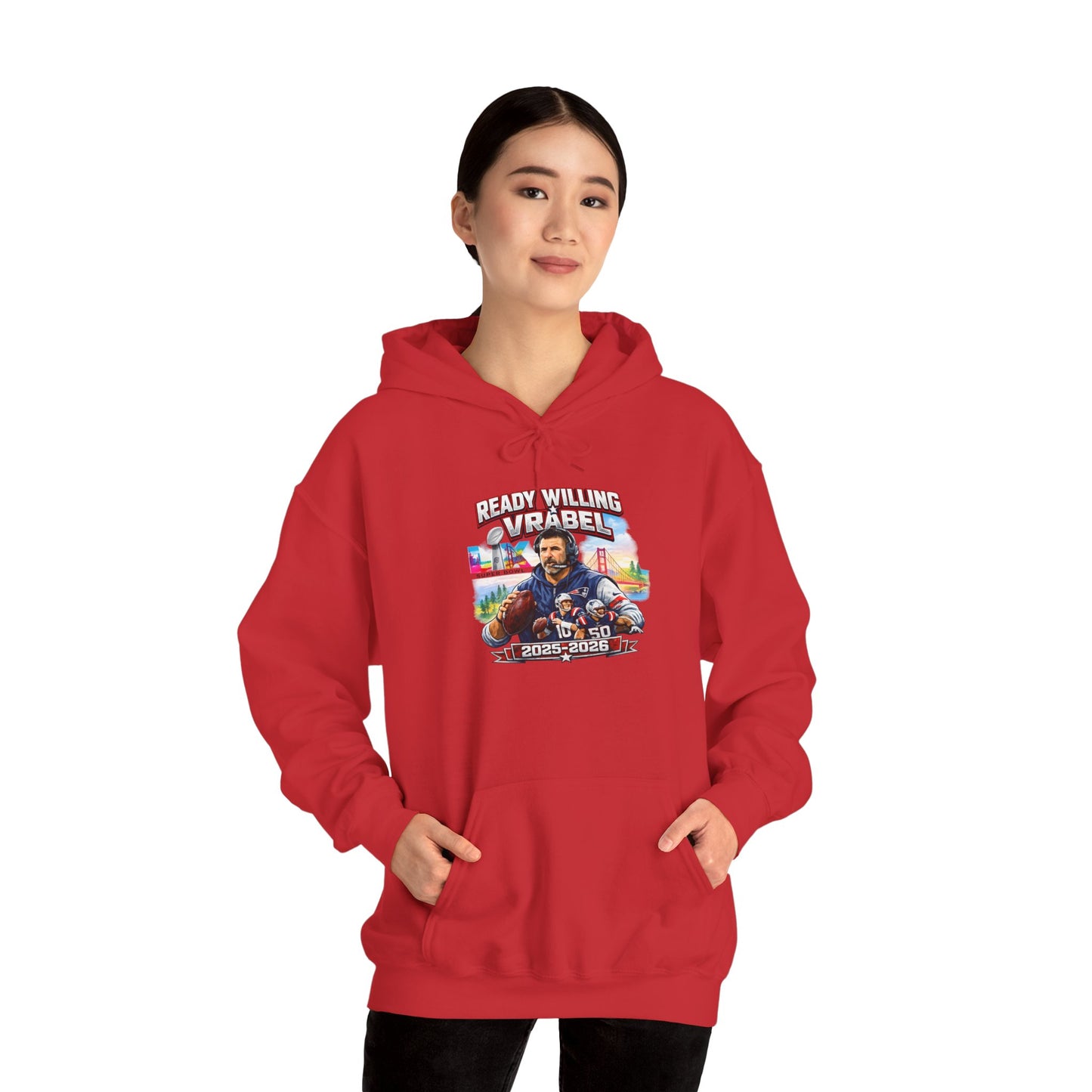 Ready, Willing, & Vrabel Hoodie — Veteran Tribute Graphic Pullover
