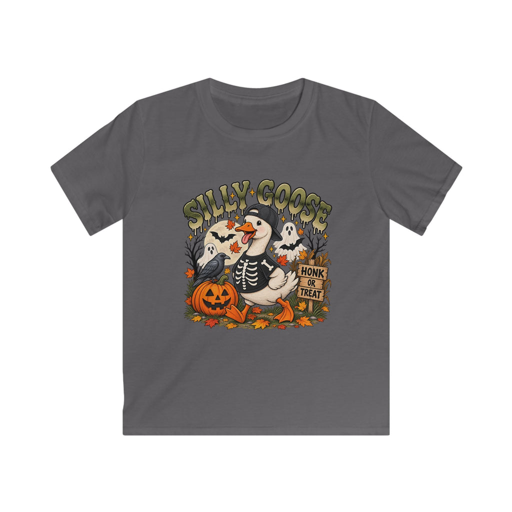 Silly Goose Honk or Treat Kids Halloween T-Shirt 🪿🎃
