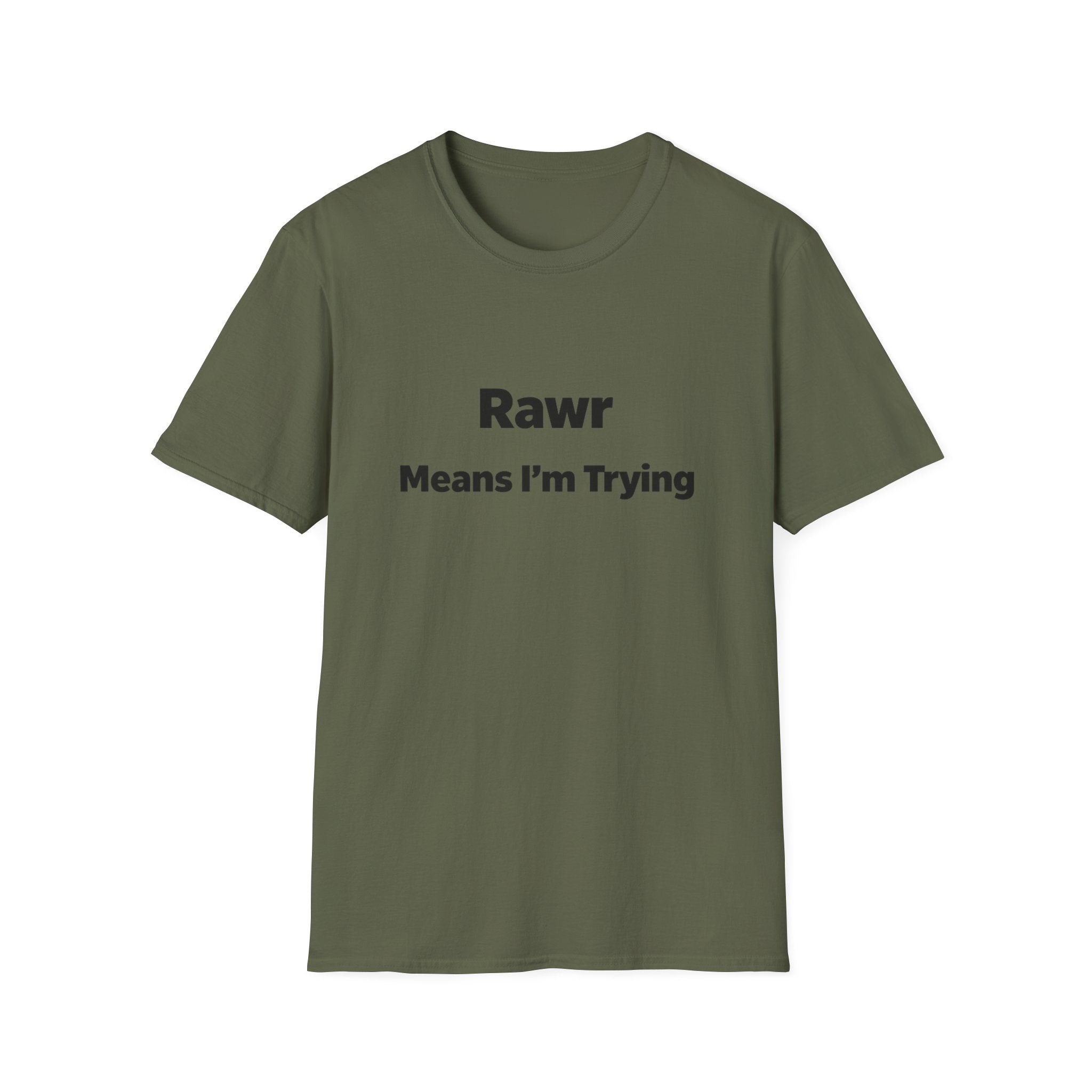 "Rawr Means I’m Trying" T-Shirt — Cute Funny Graphic Tee