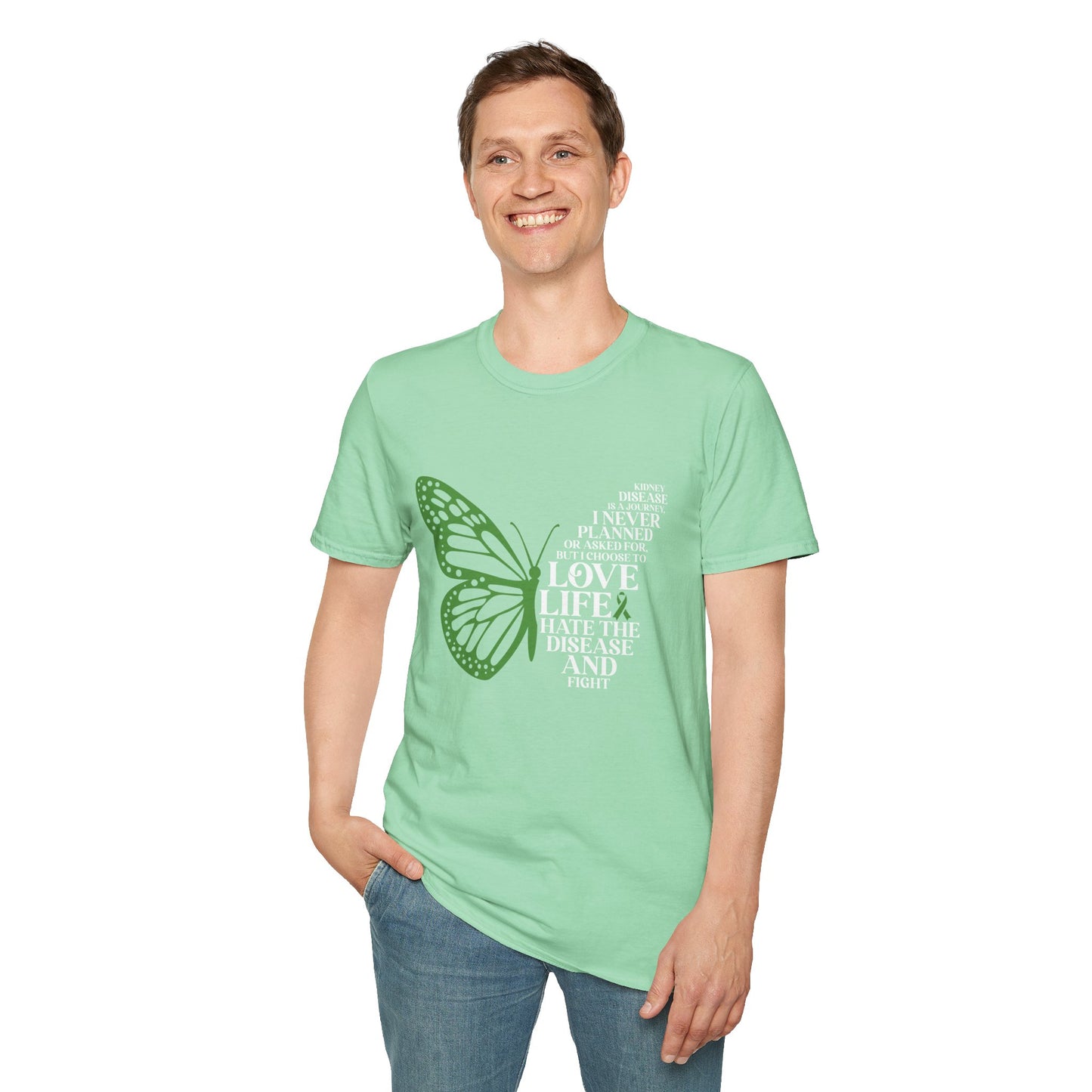 Kidney Disease Awareness White Lettering T-Shirt