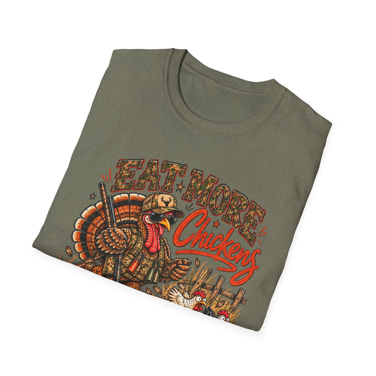 Eat More Chickens – Funny Chicken Shirt