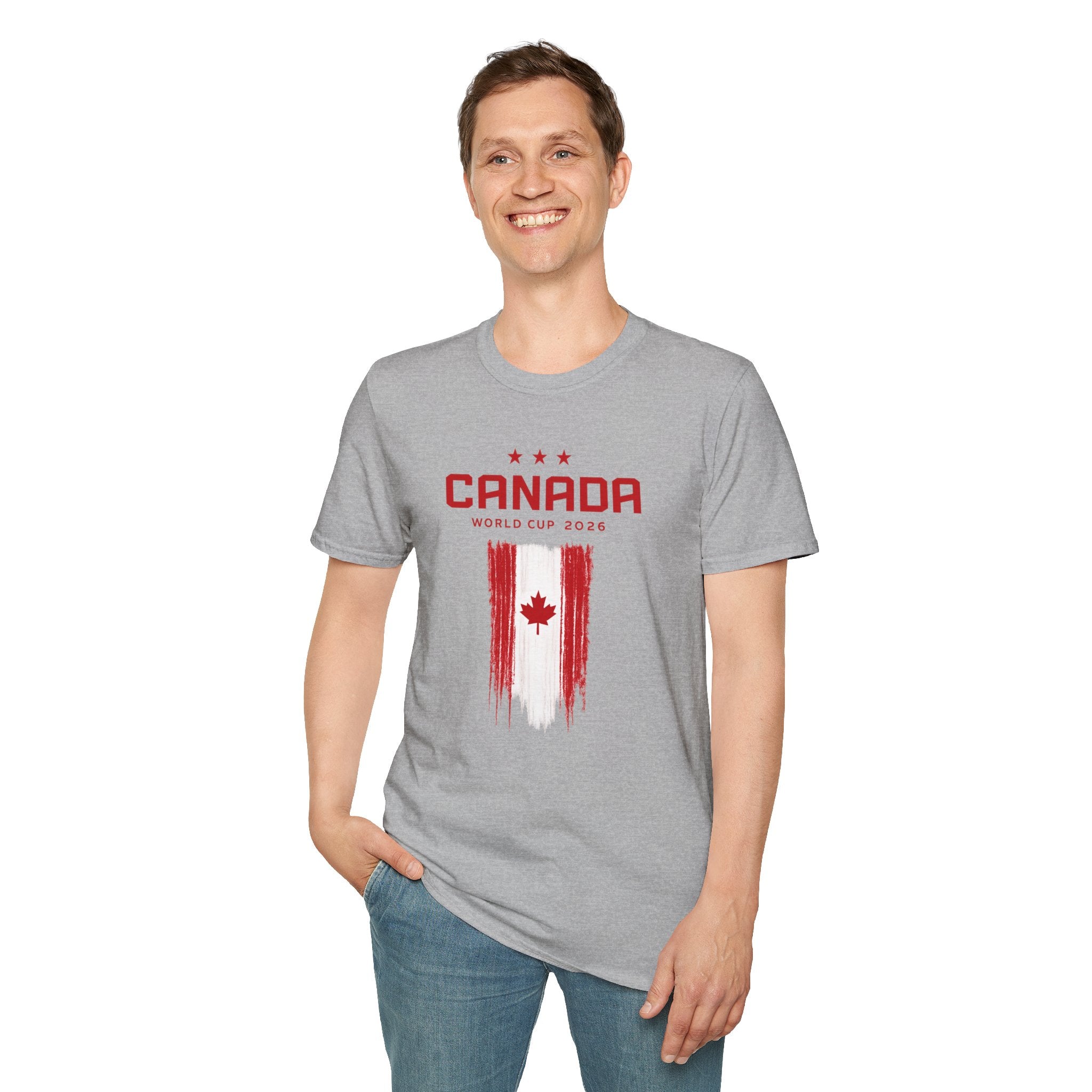 Canada World Cup 2026 T‑Shirt – Distressed Maple Flag Soccer Fan Tee