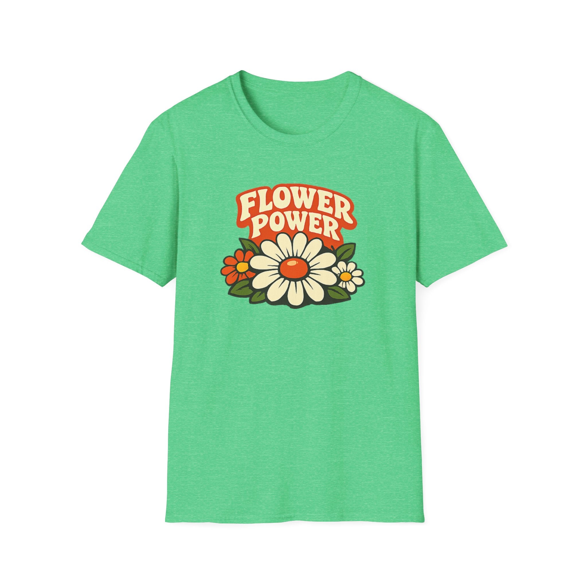 Retro Flower Power Graphic T-Shirt — Vintage 60s Floral Vibe