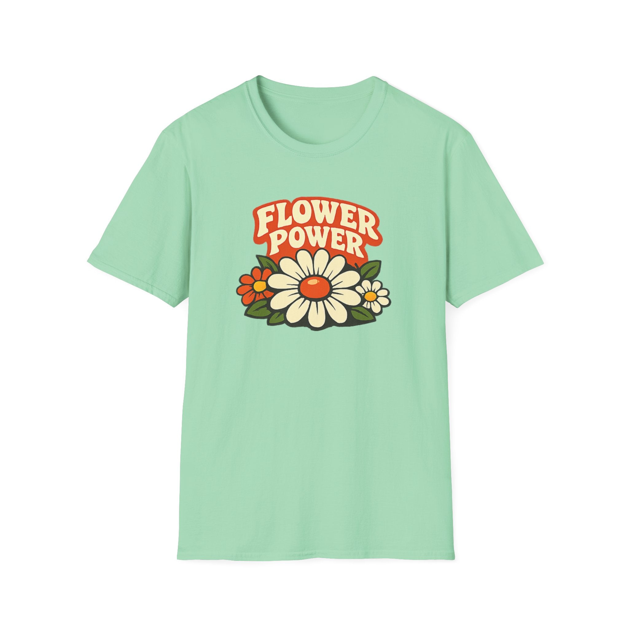 Retro Flower Power Graphic T-Shirt — Vintage 60s Floral Vibe