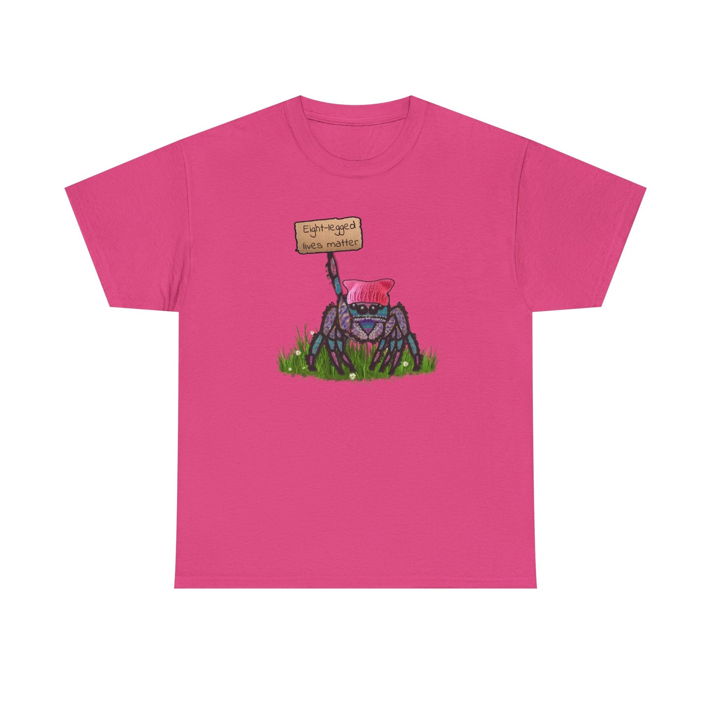 Unisex Heavy Cotton Tee - 'Eight-Legged Lives Matter' Spider Design Shirt