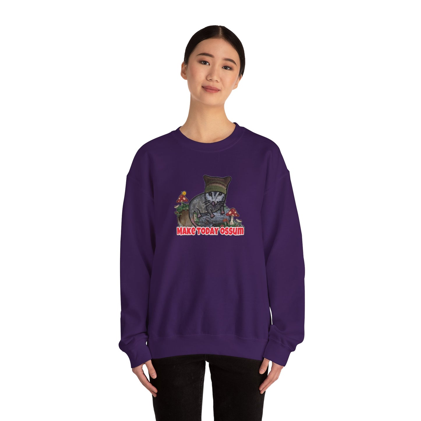 Make Today Ossum Cat Sweatshirt - Cozy Unisex Heavy Blend Crewneck